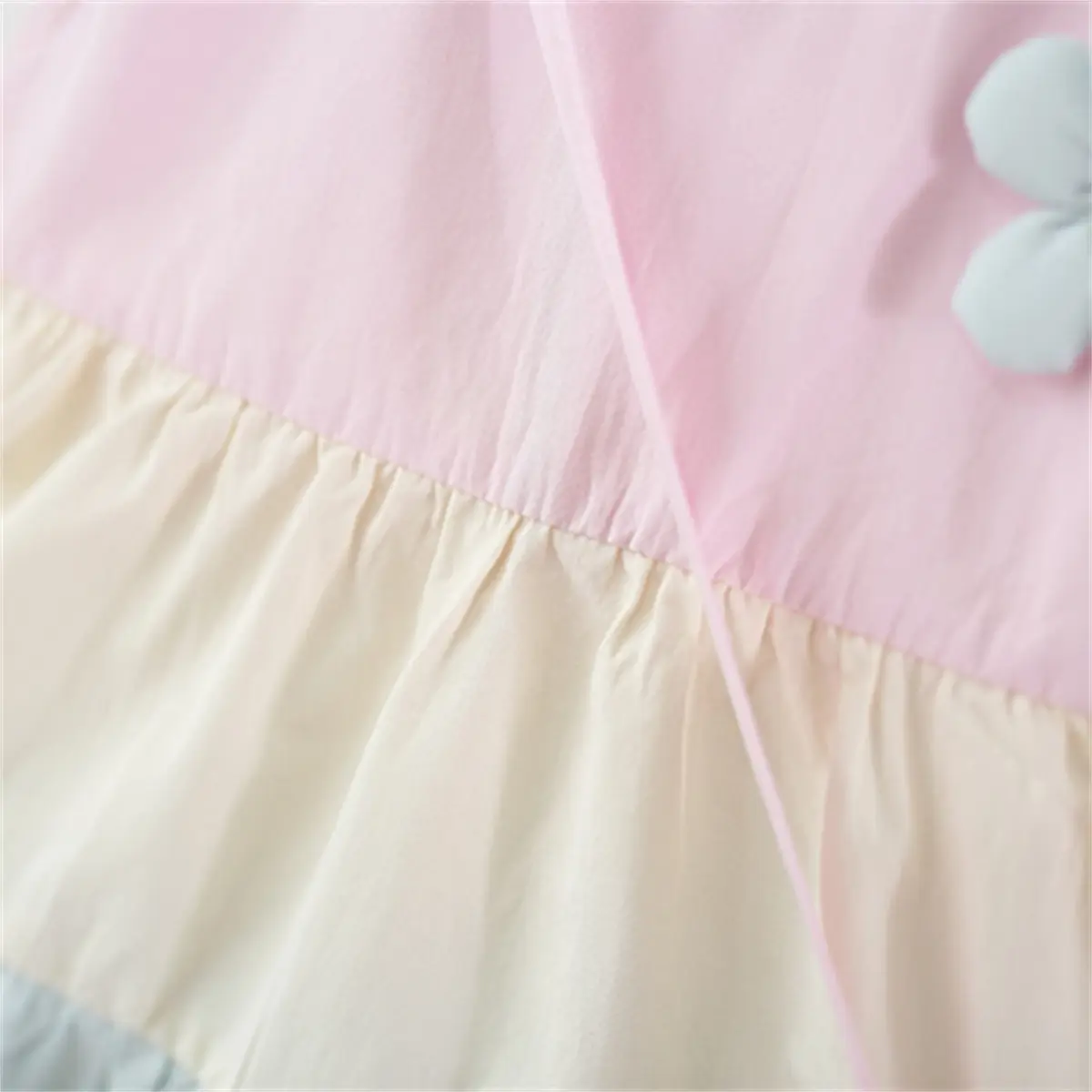 Baby Girl Dresses Summer New Sleeveless Patchwork Girl Clothing Solid Color 3d Flower Send Bag Toddler Dress