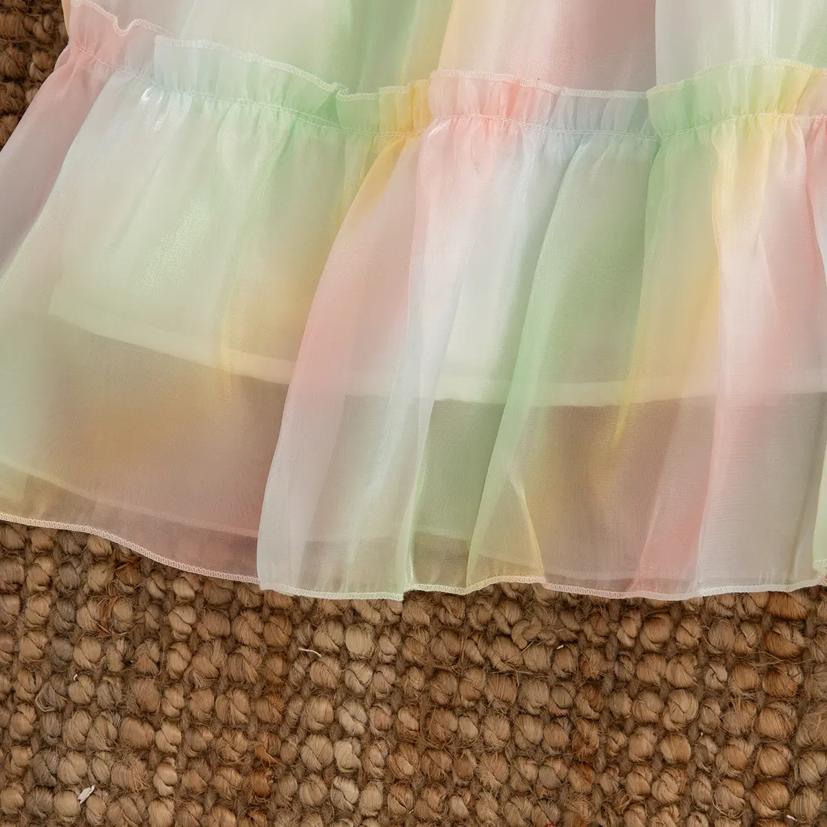 Casual Dress For Girl Summer Sleeveless Ruffle Edge Baby Dresses Cmulticolour Pleated 3d Flower Clothes Girl Send Hat