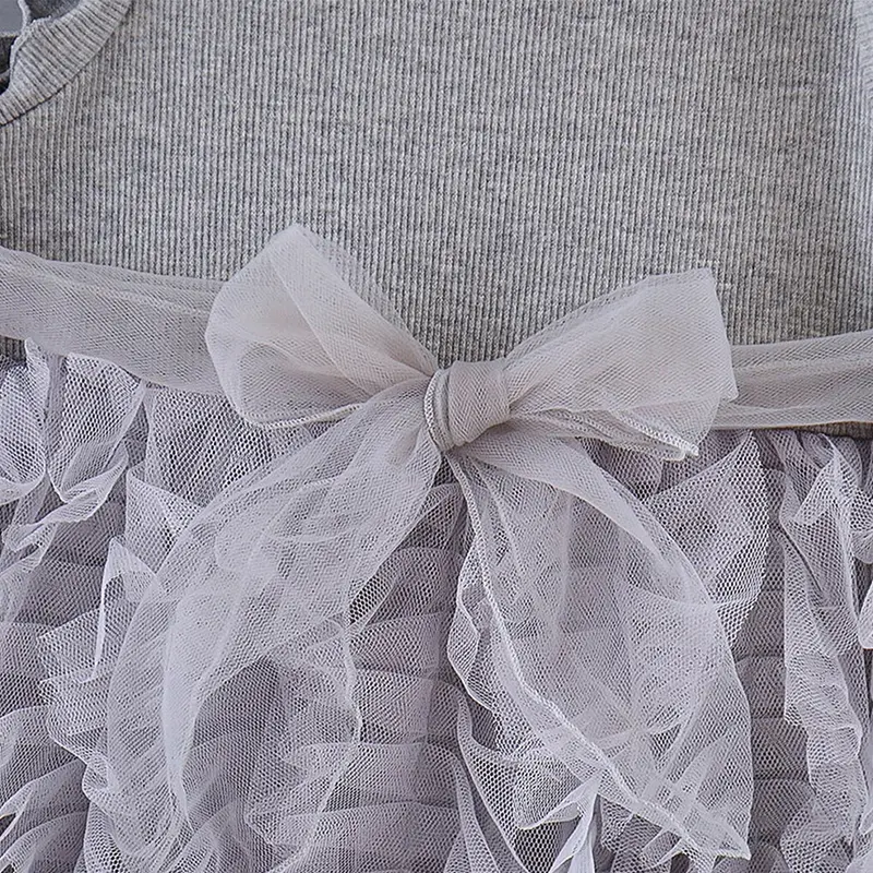 Summer (1-4 Years Old) Baby Girl Birthday Party Dress Baby Girl Splicing Mesh Solid Color Sleeveless Princess Dress