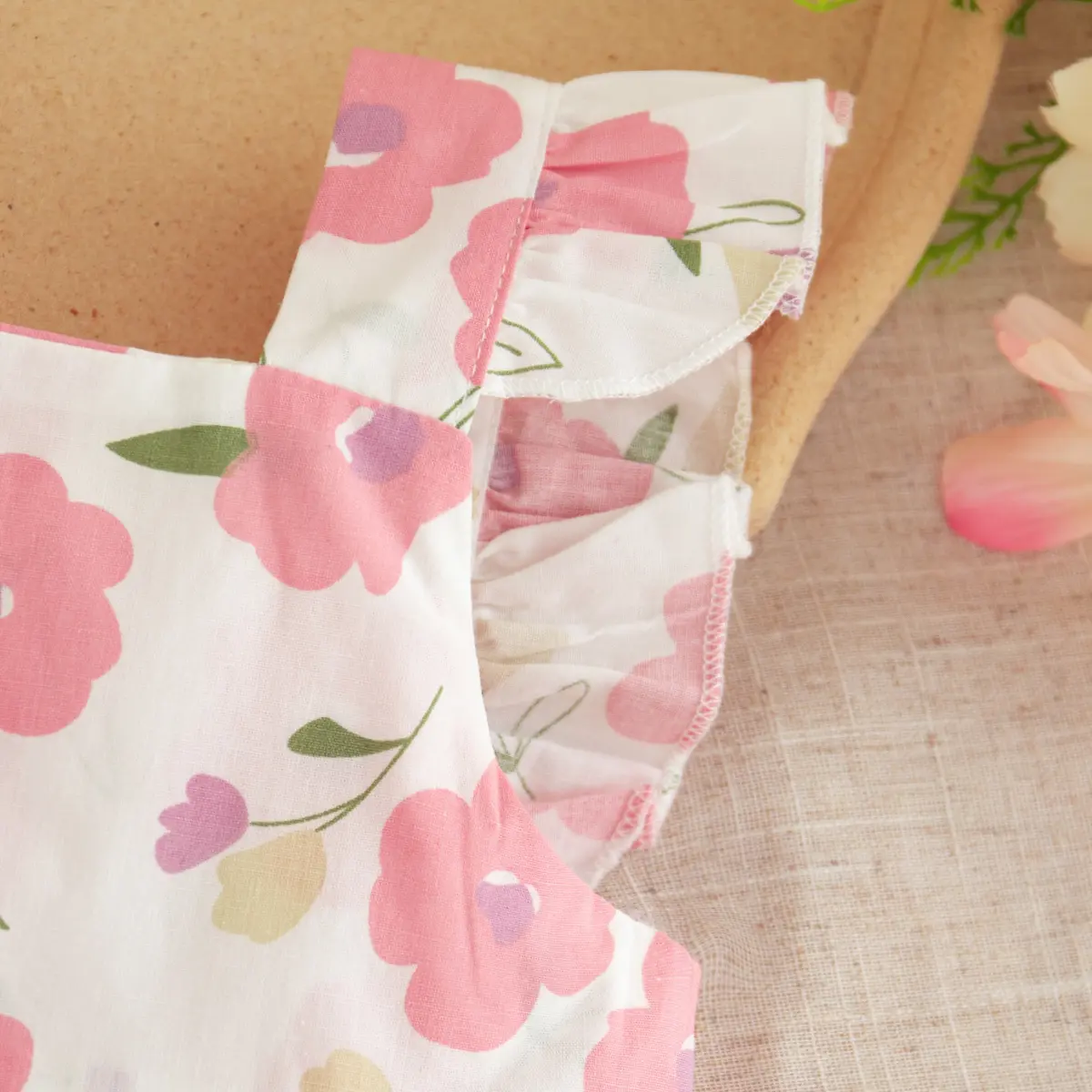 2pc/Set Baby Girl Dress Summer Flowers Sweet Pink Children Dresses 0-2 Years Old Cotton Lacy Birthday Outfit Princess