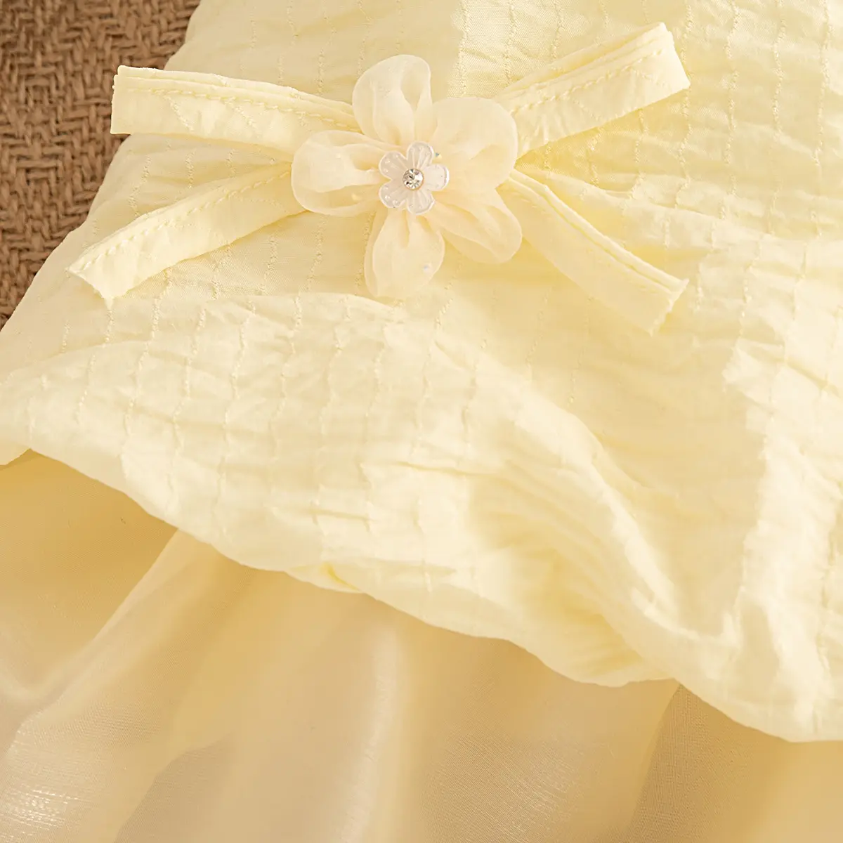 Casual Dresses For Girls Summer Sleeveless Solid Color Baby Dresses Sweet Princess Bow Imitation Satin Girl Clothes