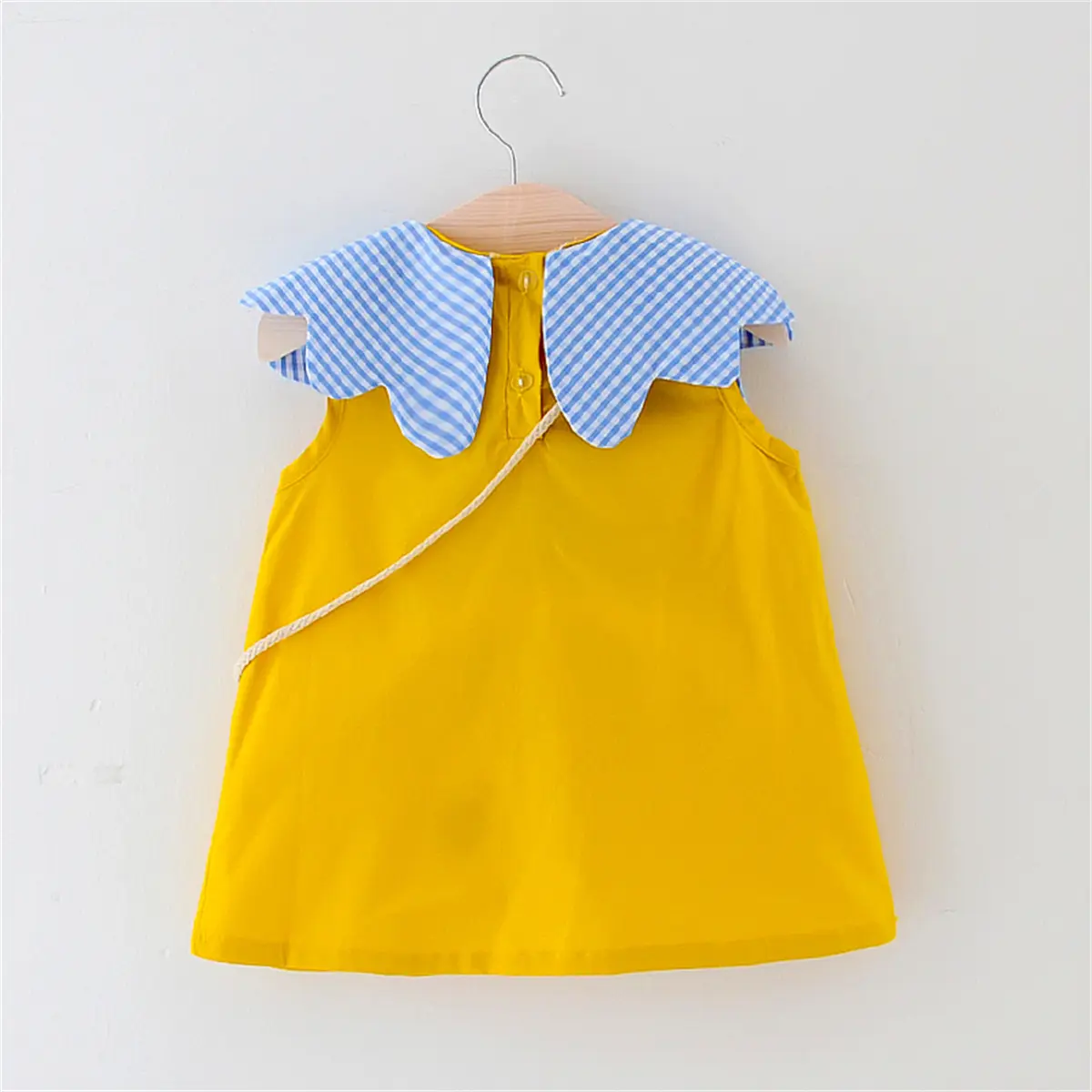 Baby Girl Dress Baby Cute Summer Dress 2 Piece Loose Cotton Comfortable Sleeveless Skirt+Pineapple Bag