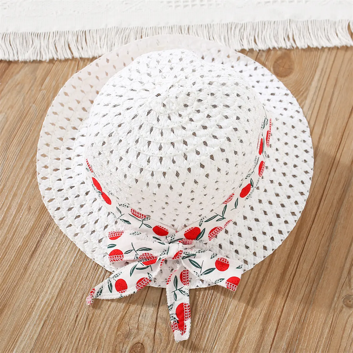 Beach Baby Girl Dress 2 Piece Set Summer Bow Baby Birthday Dress+Hat 0-2Y Sweet Casual Clothing for Children