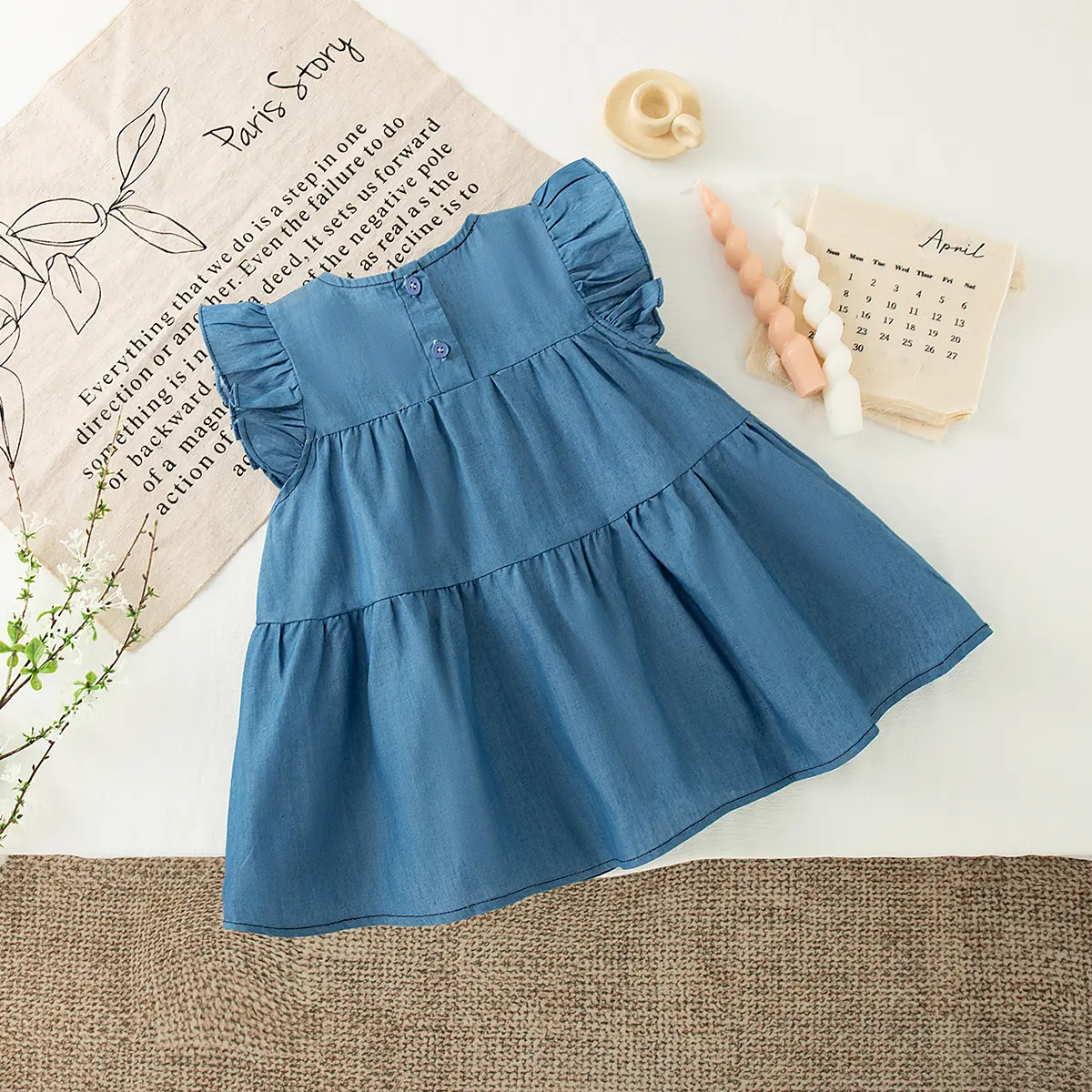 Summer Baby Clothes Girl Sleeveless Bow Cute Baby Girl Dress New Lightweight Soft Fabric Children'S Clothing