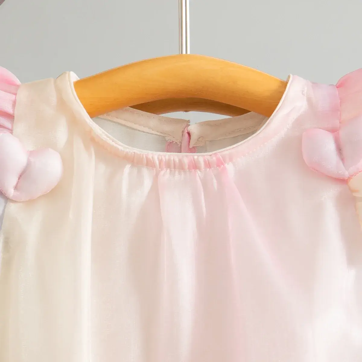 1-piece Summer Sleeveless 3D Heart Girl Dress First Birthday Outfit Princess Gradient Rainbow Magnificent Baby Gift Dress