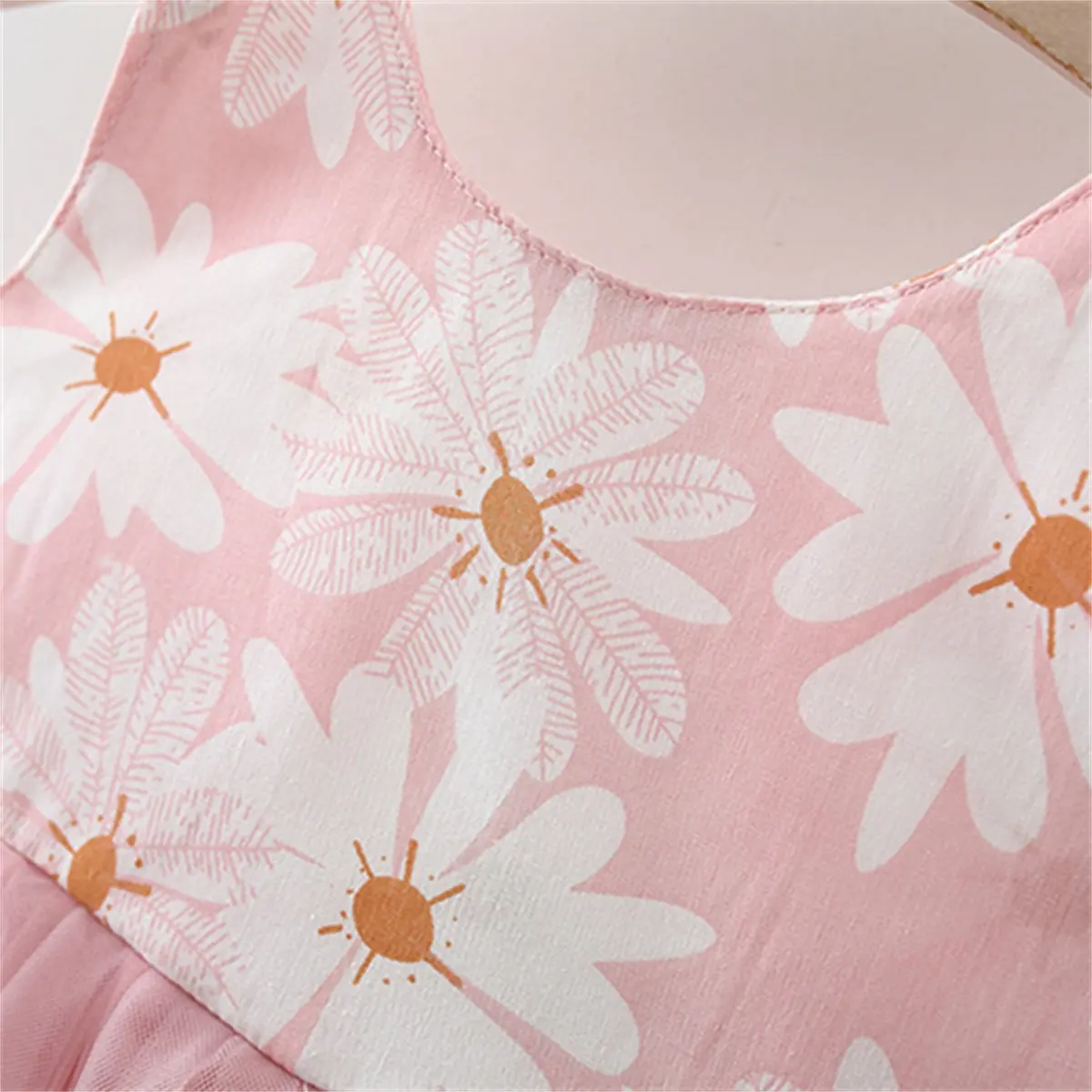 Baby Clothes Girl Summer Sleeveless Bow Mesh Children Dresses Princess'S Baby Girl One-Piece Dress 1st Birthday Gown