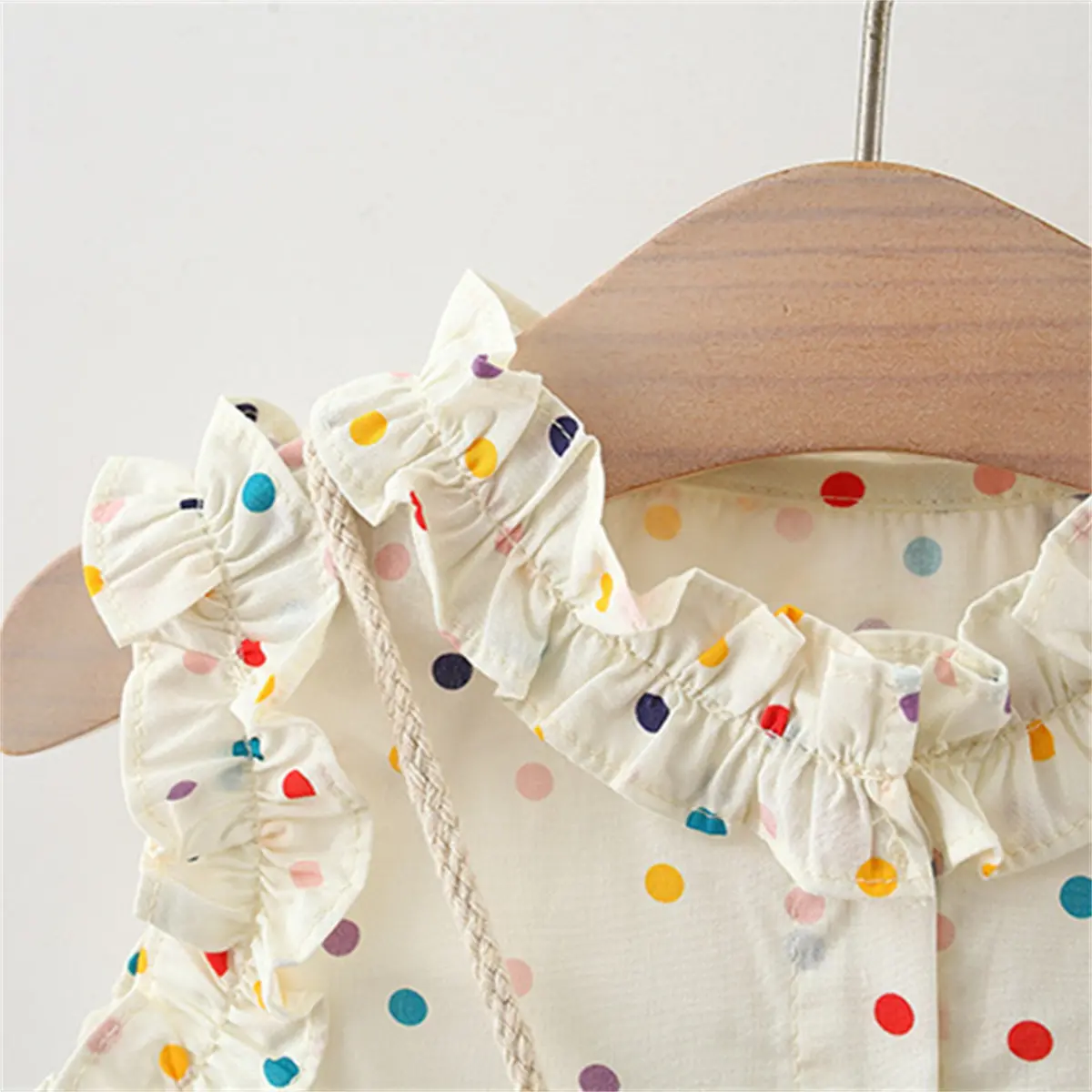 Baby Girl Dresses Summer New Sleeveless Ruffled Baby Girl Clothing Colorful Polka Dot Sweet Bow Toddler Dress