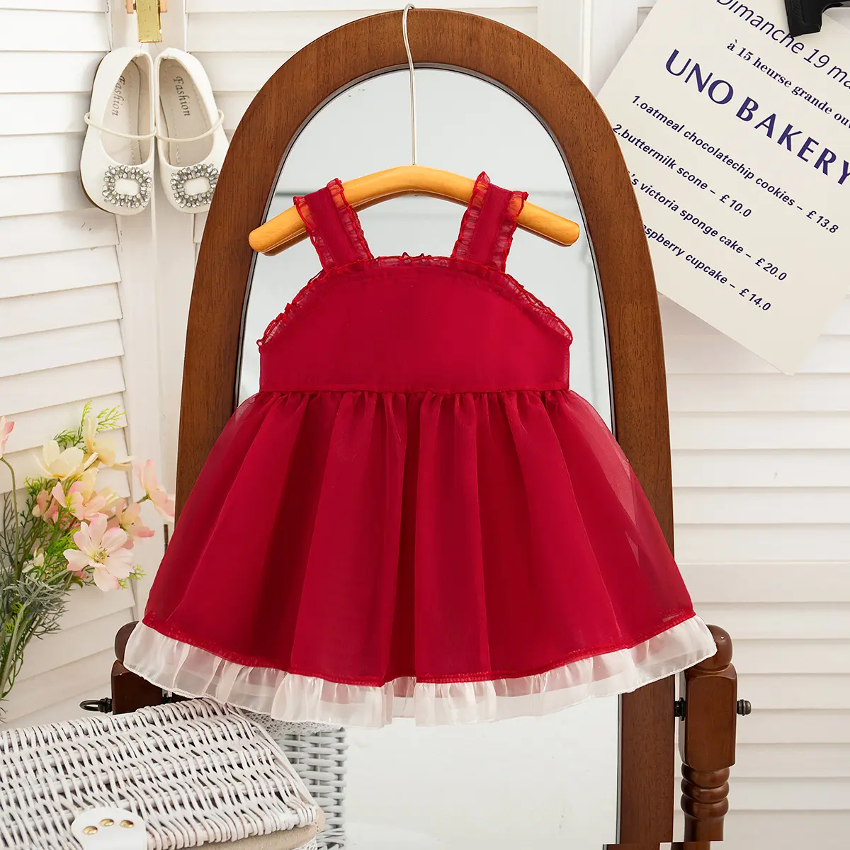 Baby Dresses Summer Sleeveless Bow Princess'S Imitation Satin Baby Clothes Girl First Birthday Outfit Princess Girl'S Gift
