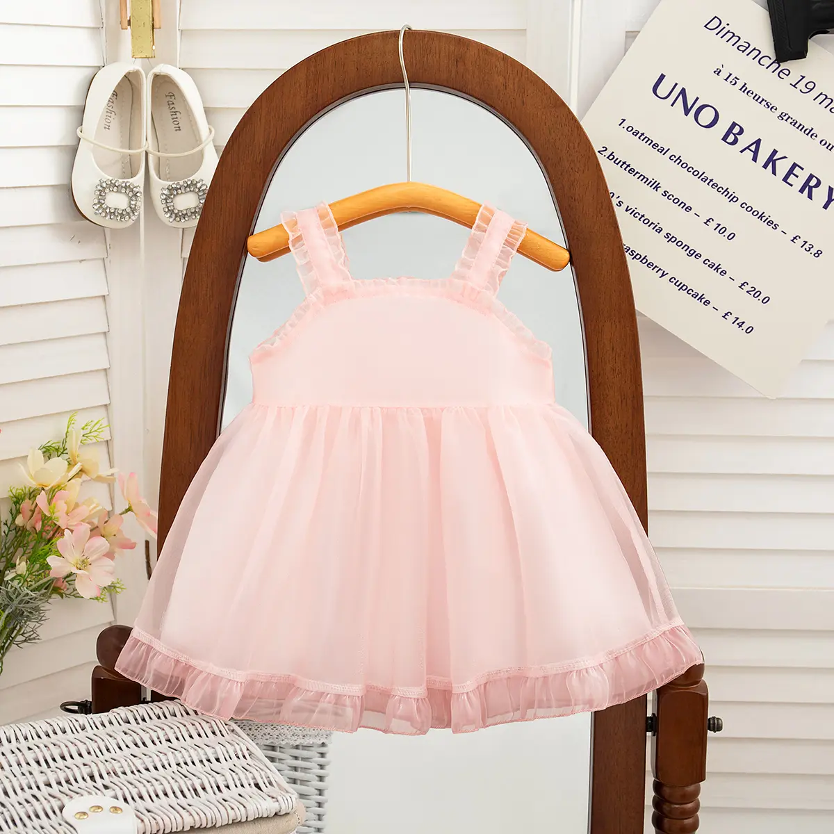 Baby Dresses Summer Sleeveless Bow Princess'S Imitation Satin Baby Clothes Girl First Birthday Outfit Princess Girl'S Gift