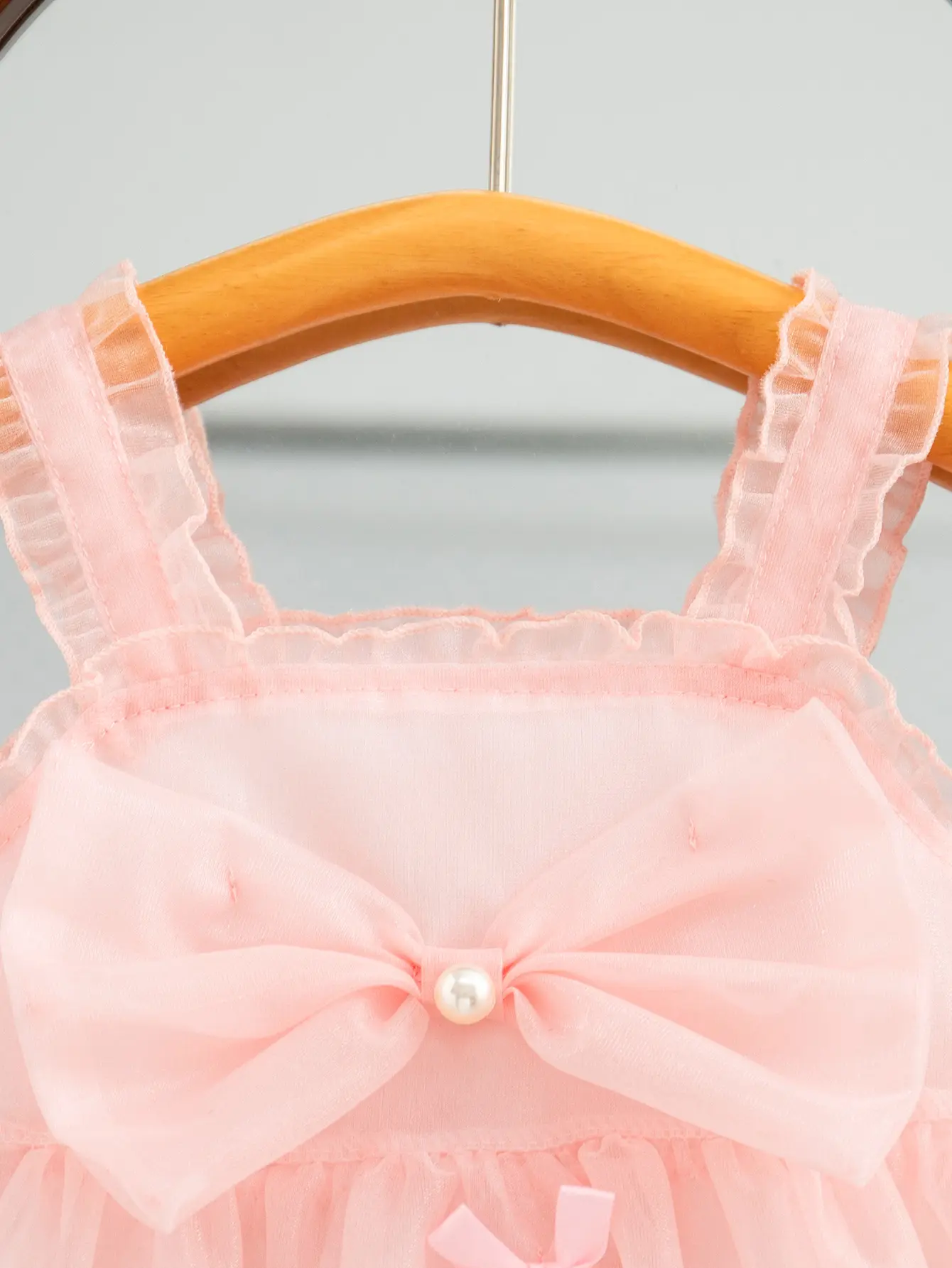 Baby Dresses Summer Sleeveless Bow Princess'S Imitation Satin Baby Clothes Girl First Birthday Outfit Princess Girl'S Gift