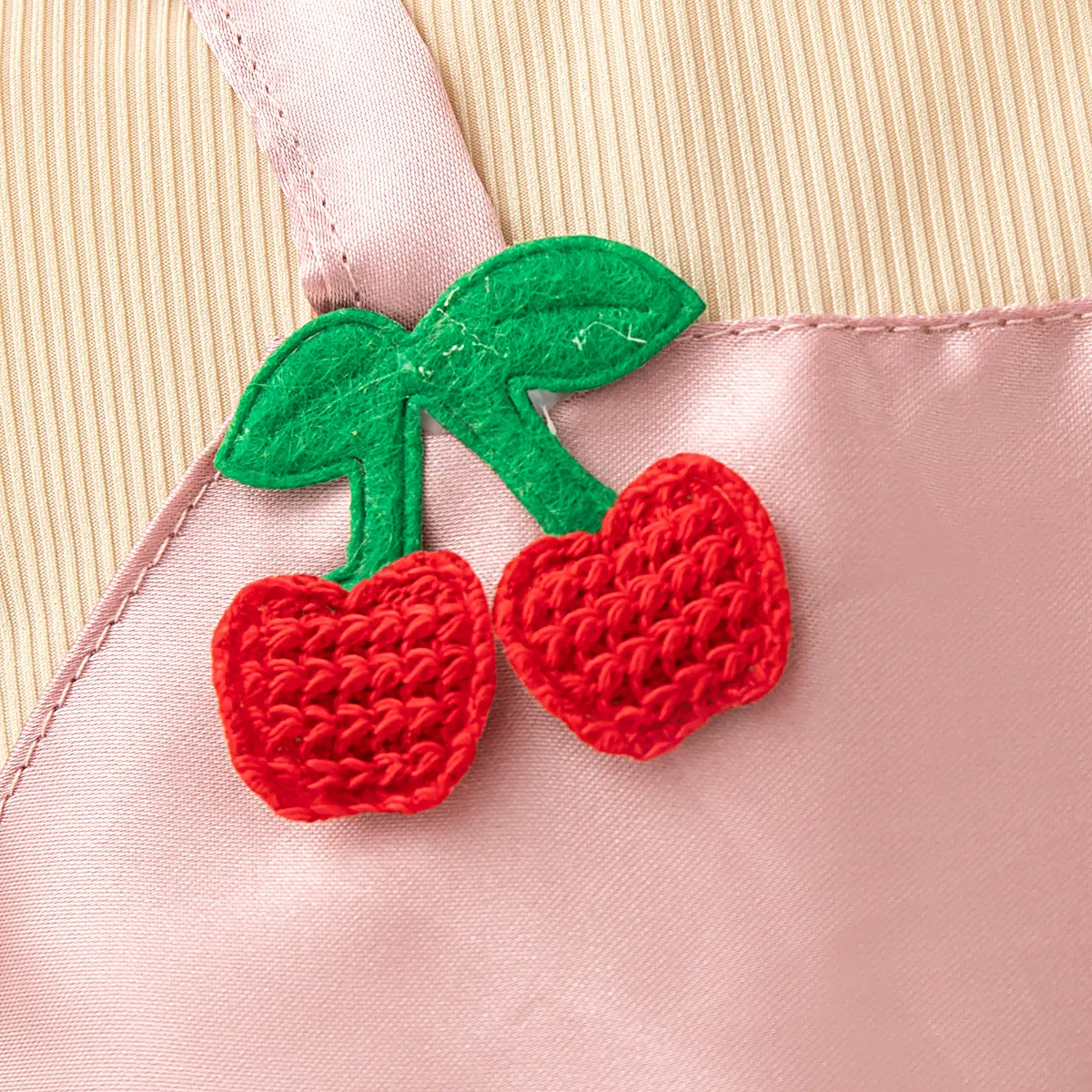 Summer Baby Girl Clothing New Short Sleeved Sweet Girls Dress Imitation Of Two Pieces Solid Color Cherries Baby Dress