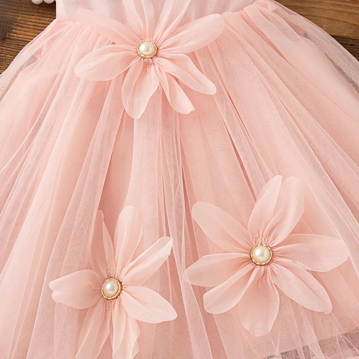 Baby Girl Dresses Summer New Sleeveless Birthday Dress Baby Mesh Breathable Sweet 3d Flower Wedding Flower Girl Dresses
