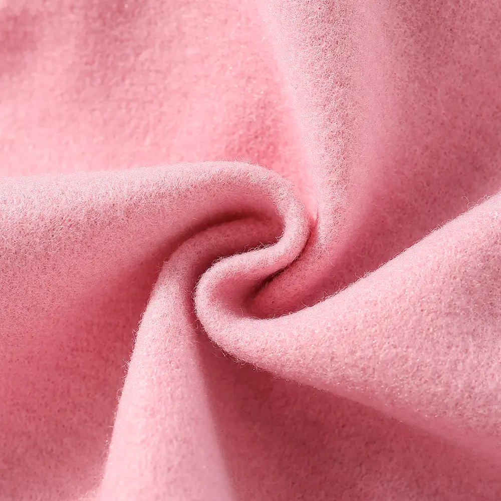 Autumn and Winter New Girls' Big Wool Collar Hooded Woolen Coat Children's Cute Solid Belt Bow Fleece Coat