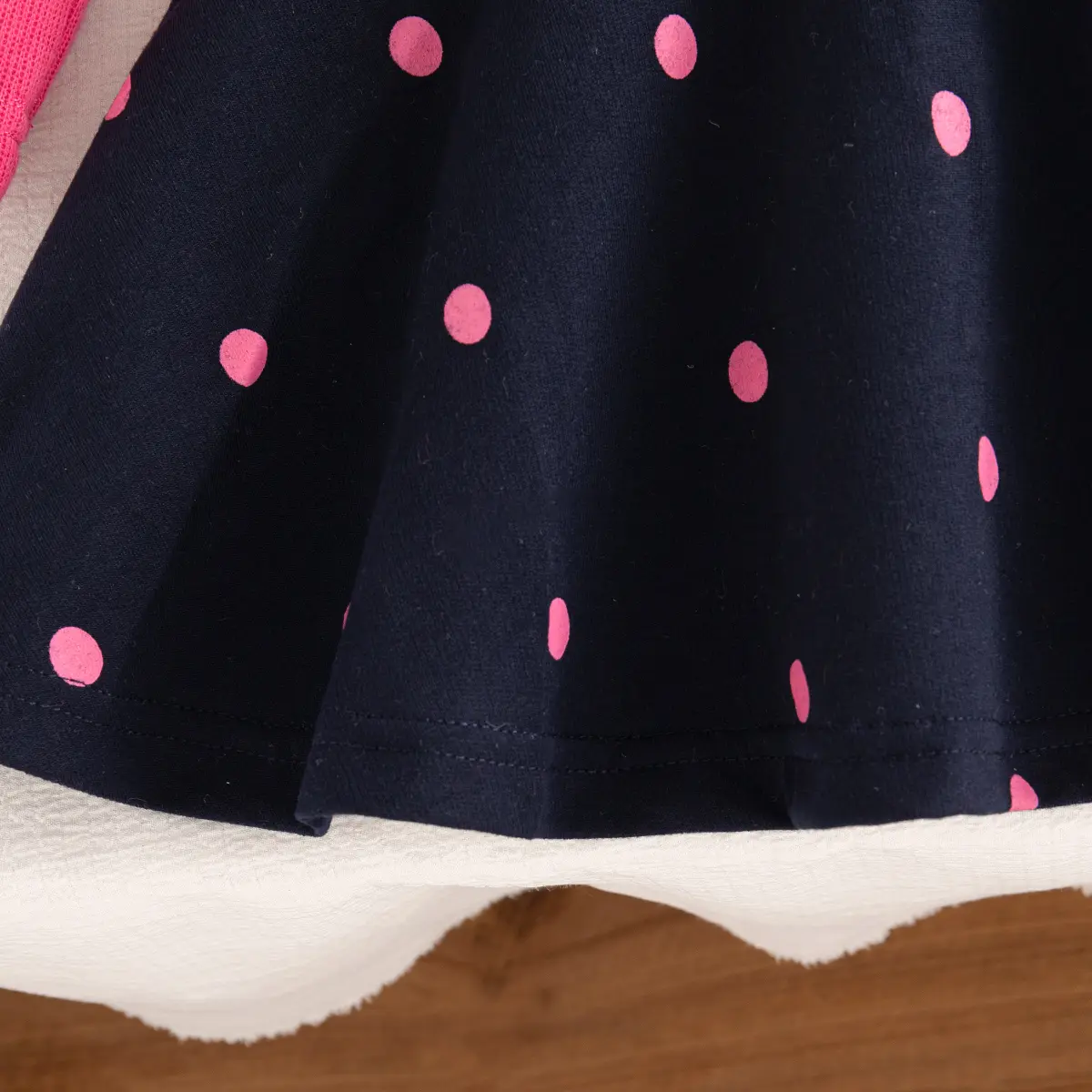 Casual Dresses For Girls Autumn New Long Sleeved Baby Dresses Polka Dot Print Imitates Two 3d Flowers Girl Clothes