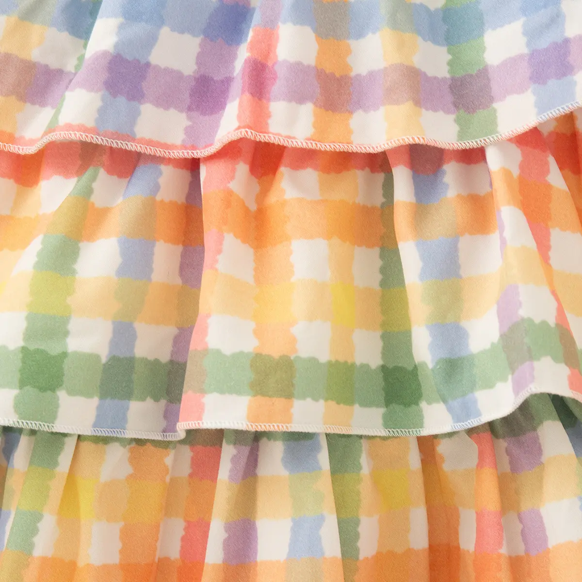 Birthday Dress Baby Gir Summer New Suspender Plaid Baby Clothes Sweet Colour Bow Pleat Elegant Girl Party Dress
