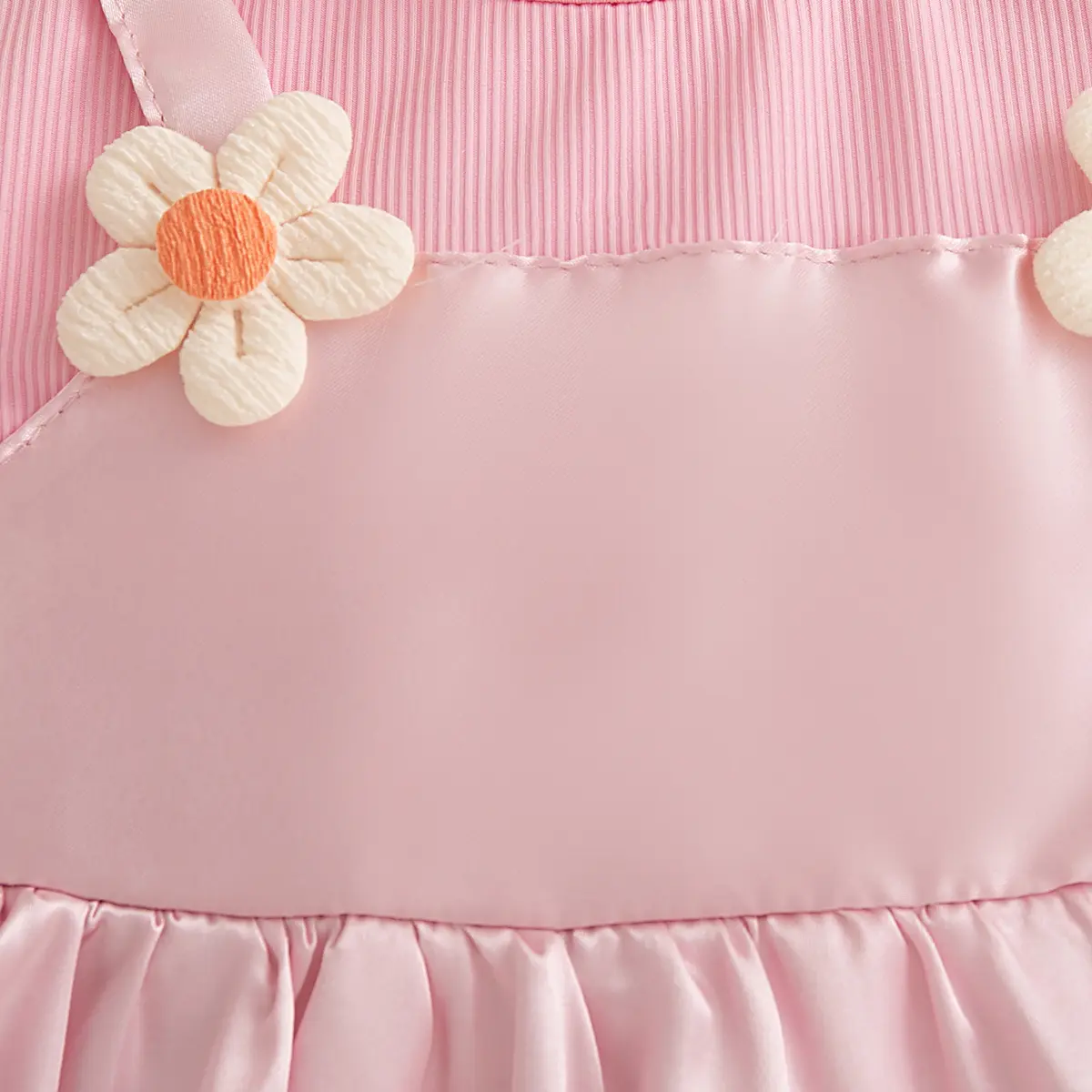 Baby Girl Dress Summer New Short Sleeved Toddler Dress Imitation Satin 3d Flower Imitation Of Two Pieces Girl Clothes