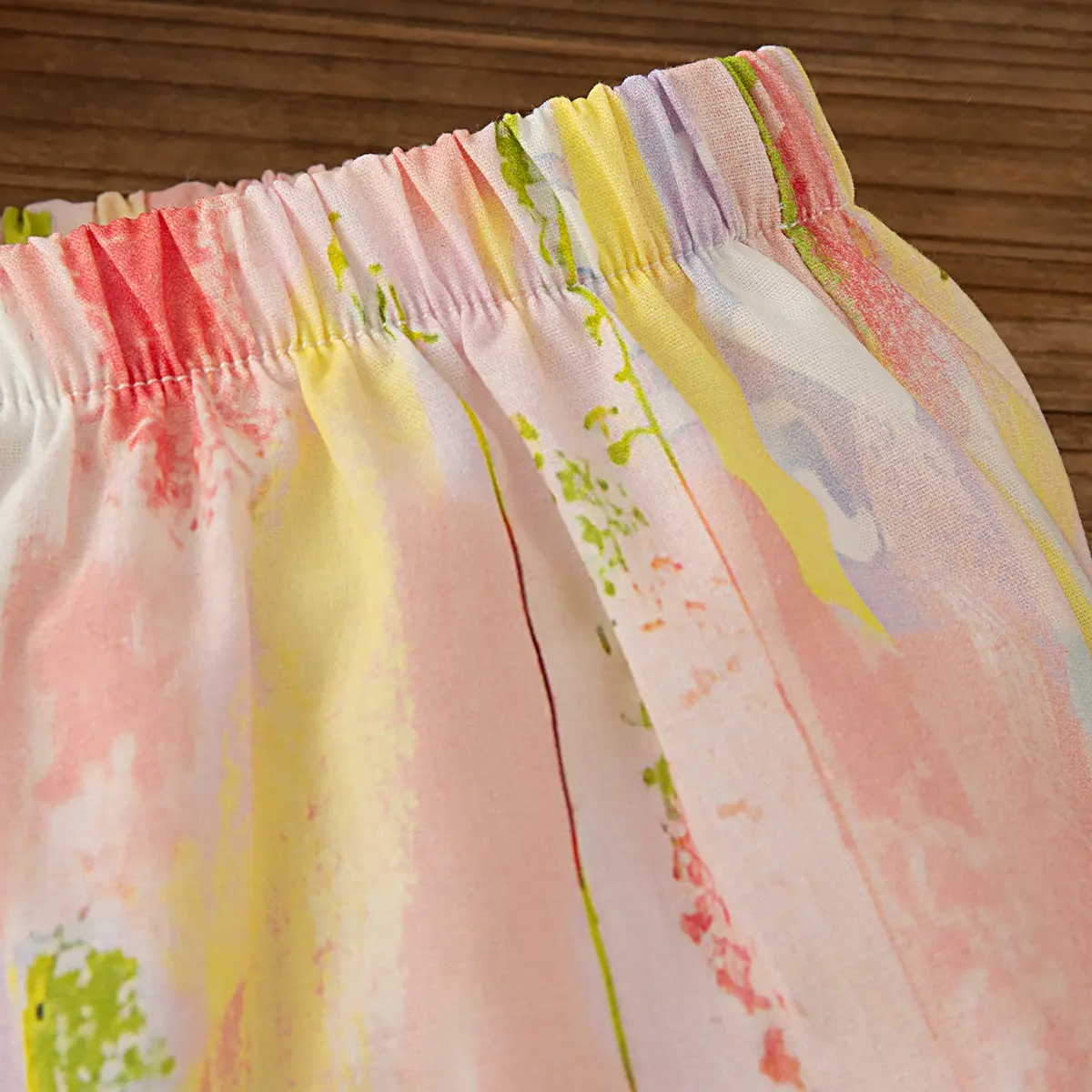 2 Pieces Set Girl Clothing Summer New Sleeveless Shorts Baby Clothes Girl Solid Color Sweet Bow Sets For Baby