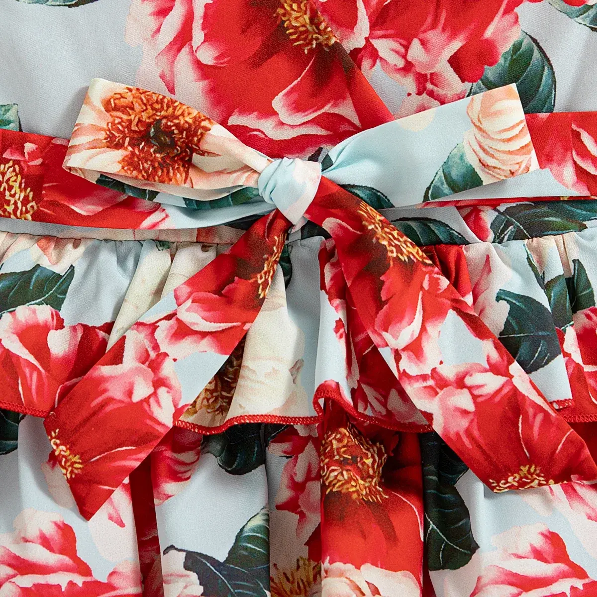 Summer Girl's Sleeveless Floral Layered Baby Girl Dress 0-2 Baby Clothes for Girl Romantic Holiday Party Baby Dress