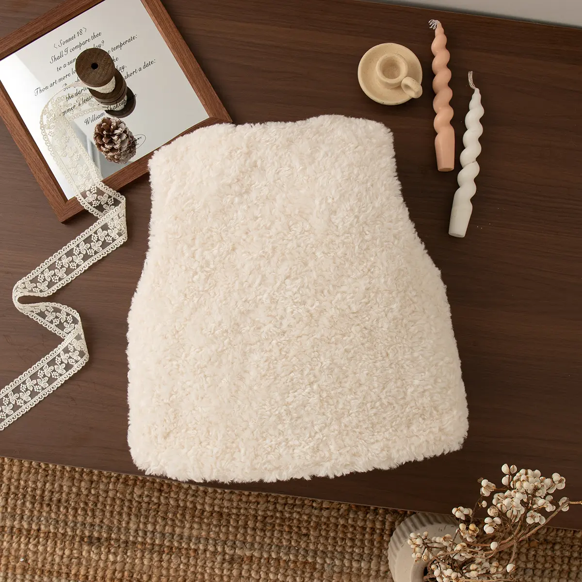 Baby Waistcoat Winter New Sleeveless Clothes Girl Solid Color Round Neck Button Cardigan Wool Ball Baby Clothes