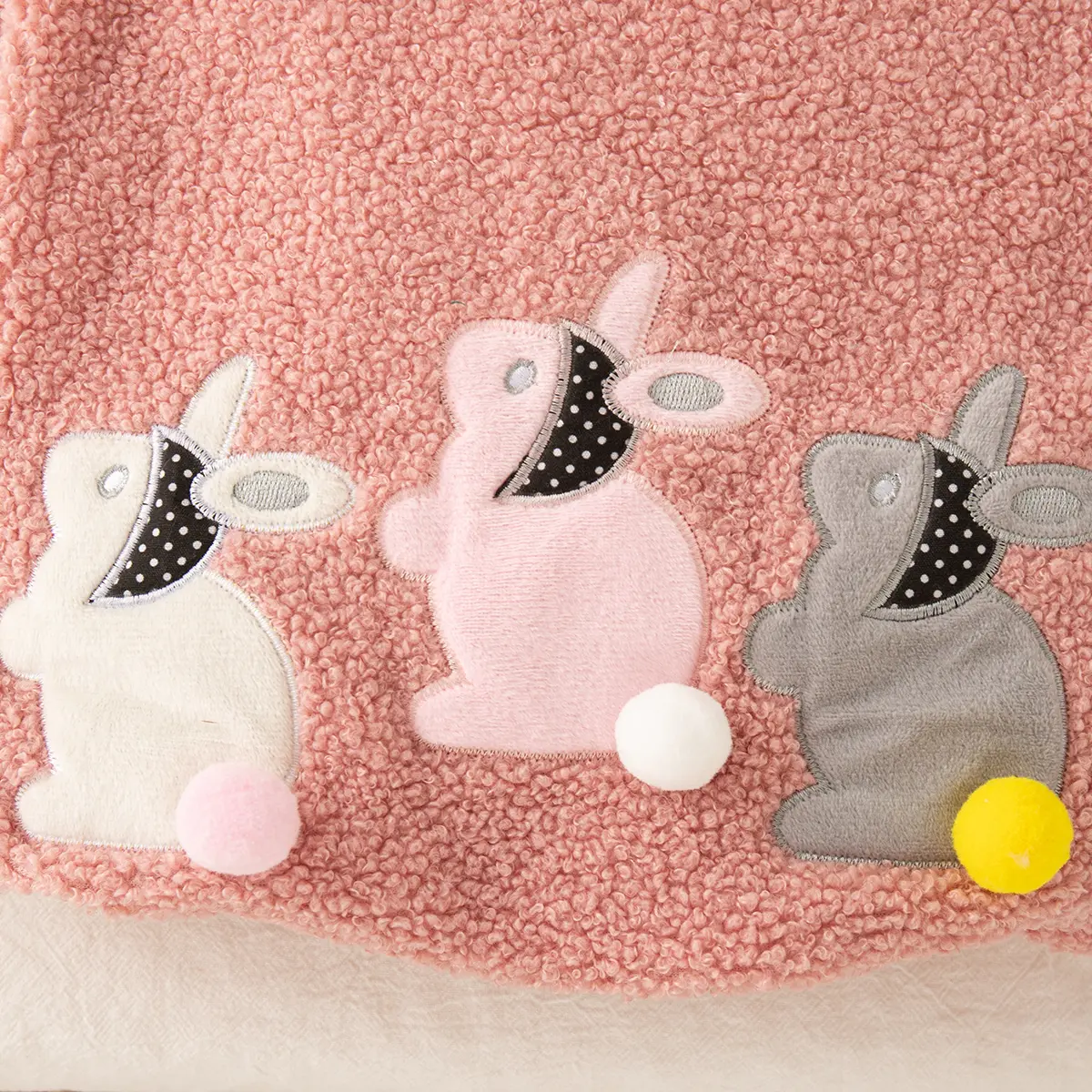 Baby Jacket Autumn Winter New Long Sleeved Baby Girl Clothes Solid Color Hooded Cute Rabbit Ear Clothes Girl