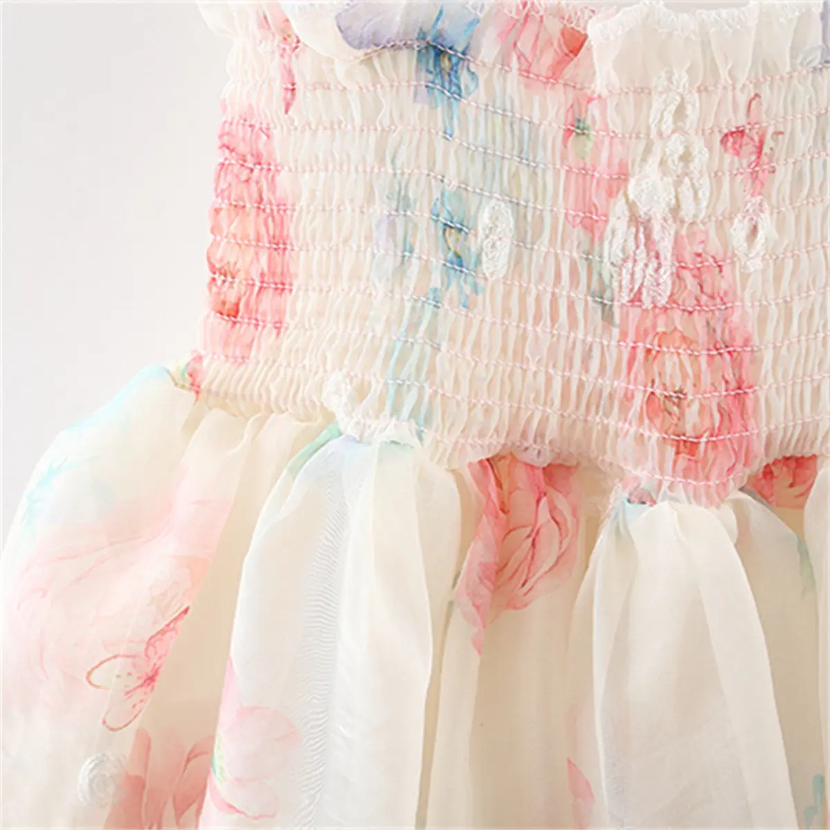 Baby Dresses Summer Sleeveless Flower Butterfly Wing Girl Kid'S Dress First Birthday Outfit Princess Flower Fairy Girl Dress