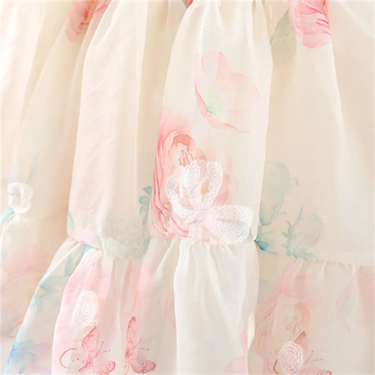 Baby Dresses Summer Sleeveless Flower Butterfly Wing Girl Kid'S Dress First Birthday Outfit Princess Flower Fairy Girl Dress