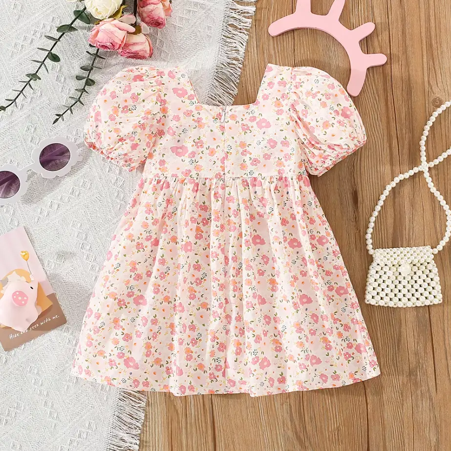 Summer Clothing New Girls' Dress Baby Girls' Vest Baby Children's Cotton Fabric One Year Old Sweet And Cute Princess Dress