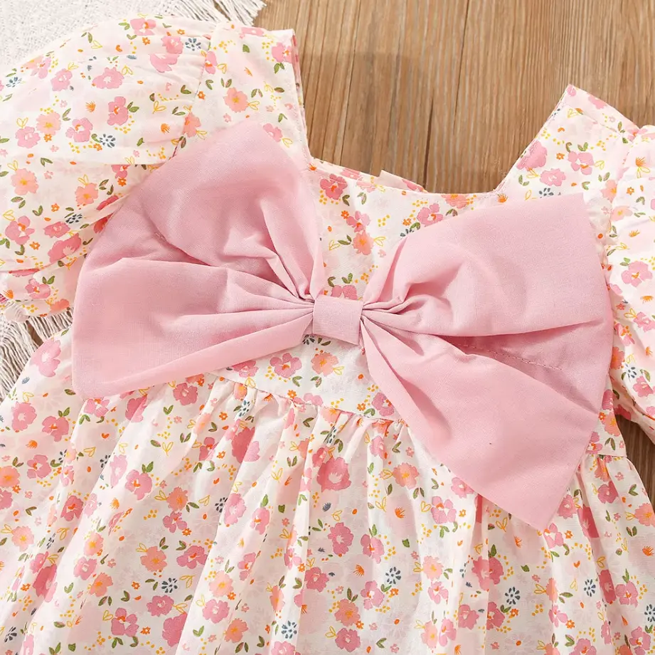 Summer Clothing New Girls' Dress Baby Girls' Vest Baby Children's Cotton Fabric One Year Old Sweet And Cute Princess Dress