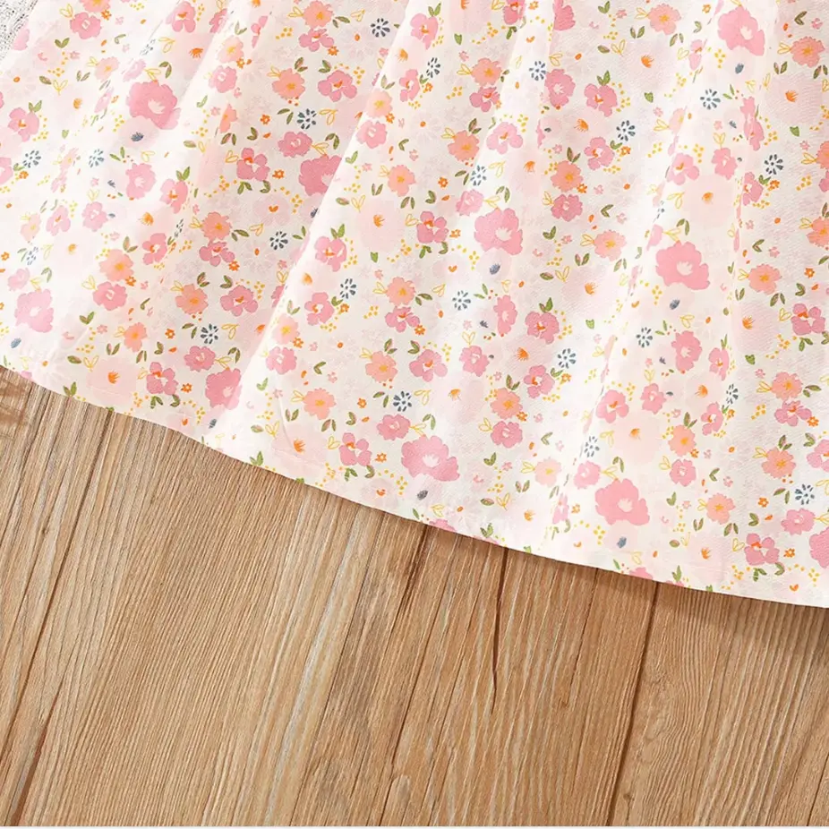 Summer Clothing New Girls' Dress Baby Girls' Vest Baby Children's Cotton Fabric One Year Old Sweet And Cute Princess Dress