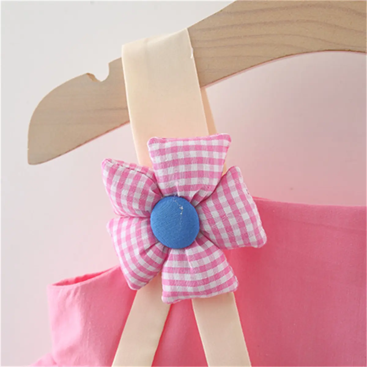 Baby Dress Summer Girl Baby Two Three Dimensional Flower Solid Color Combination Sling Cake Dress Children's Dress