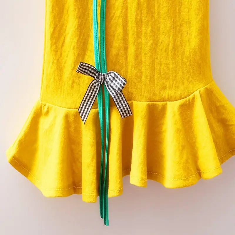 Summer Baby Girl Dress Baby Girl 3D Flower Solid Color Cotton Sleeveless Beach Dress Cute Sleeveless Princess Dress (0-2)