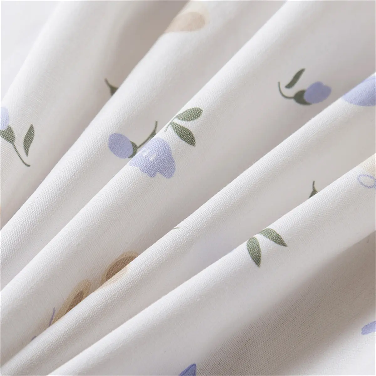 Casual Dresses For Girls Short Sleeved Round Neck Baby Girl Dresses Bear Print Blue Bow Embroidery Sweet Baby Clothes