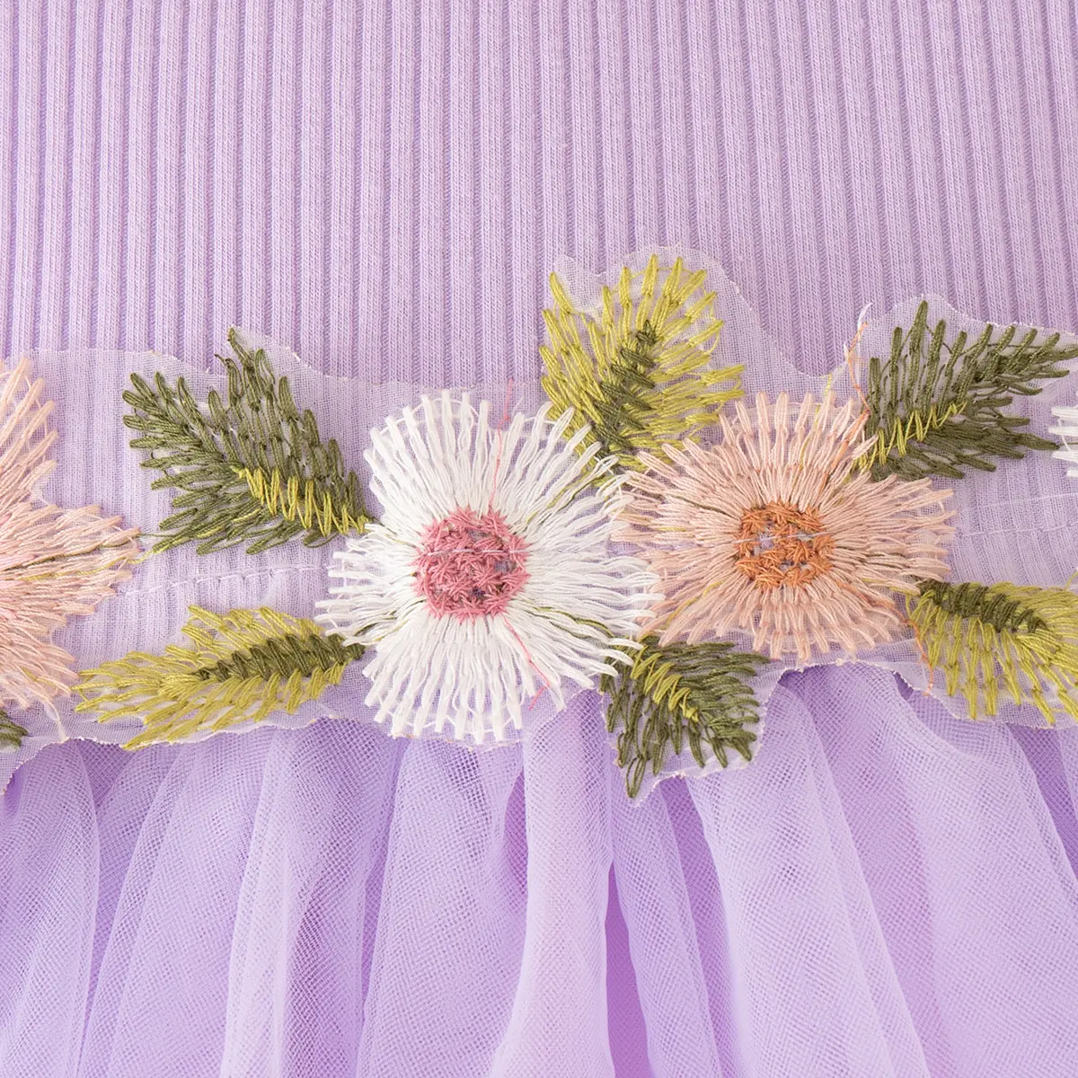 Summer Baby Girl Dresses New Round Neck Sleeveless Flower Embroidered Girl Clothes Mesh Princess Sweet Baby Dresses