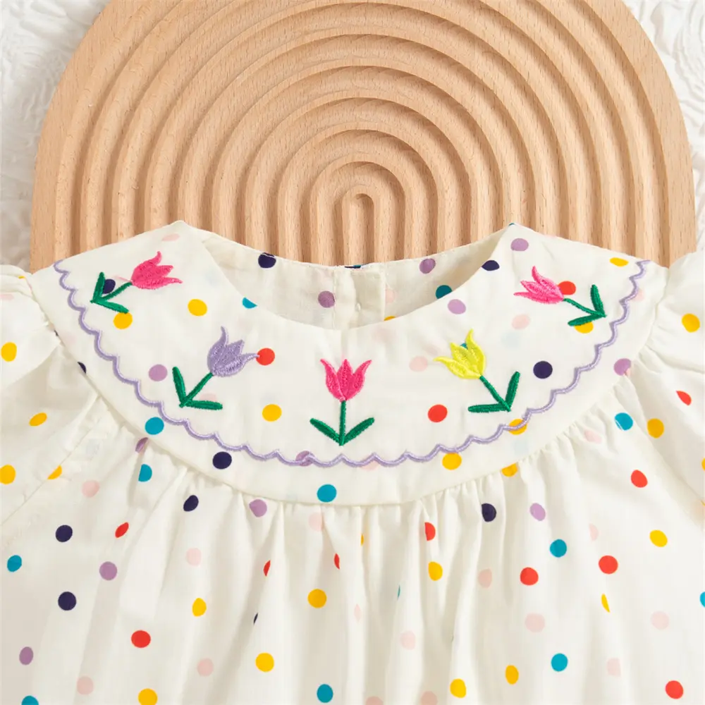 Summer sleeveless newborn flower polka dot Triangle pants crawling suit 0 to 3 months clothes for girl baby Cotton jumpsuit