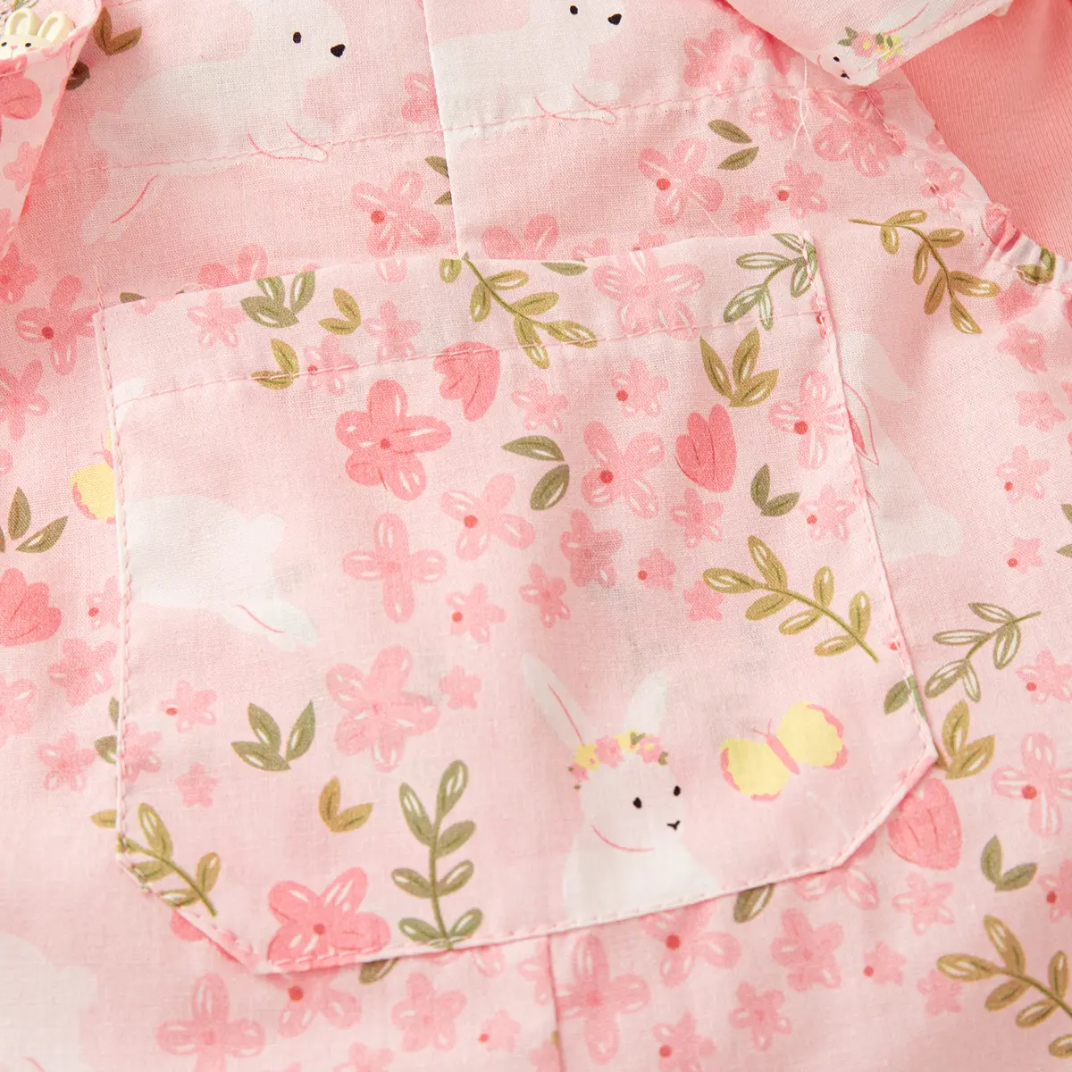 Clothes Girl 2 Pieces Set Summer Sleeveless Shoulder Shorts Baby Clothes Girl With Flower Print Rabbit Ears Baby Set