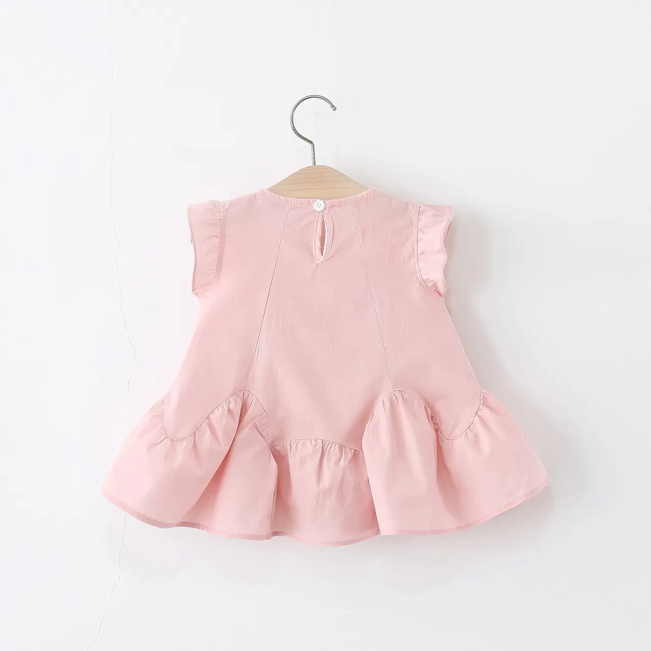 Girl Dresses 2 Pieces Set Dress Hat Sleeveless Solid Color Baby Dresses Ruffle Edge 3d Flower Sweet Summer Baby Girl Clothes