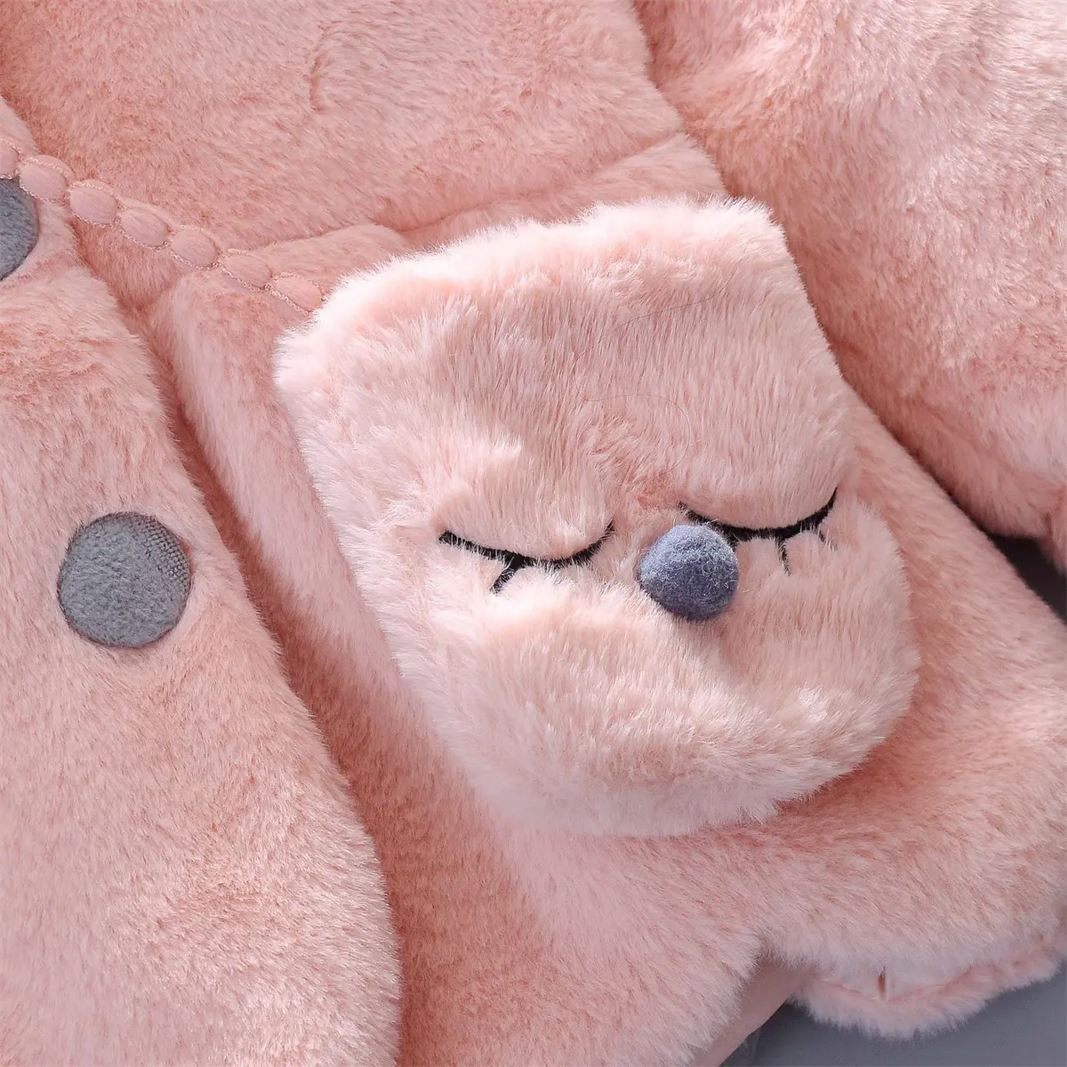 2pc/Set Baby Girl Clothes New Long Sleeve Cute Rabbit Hoodie Jacket Winter Plush Bow Children Clothes Send bag For 0-3years