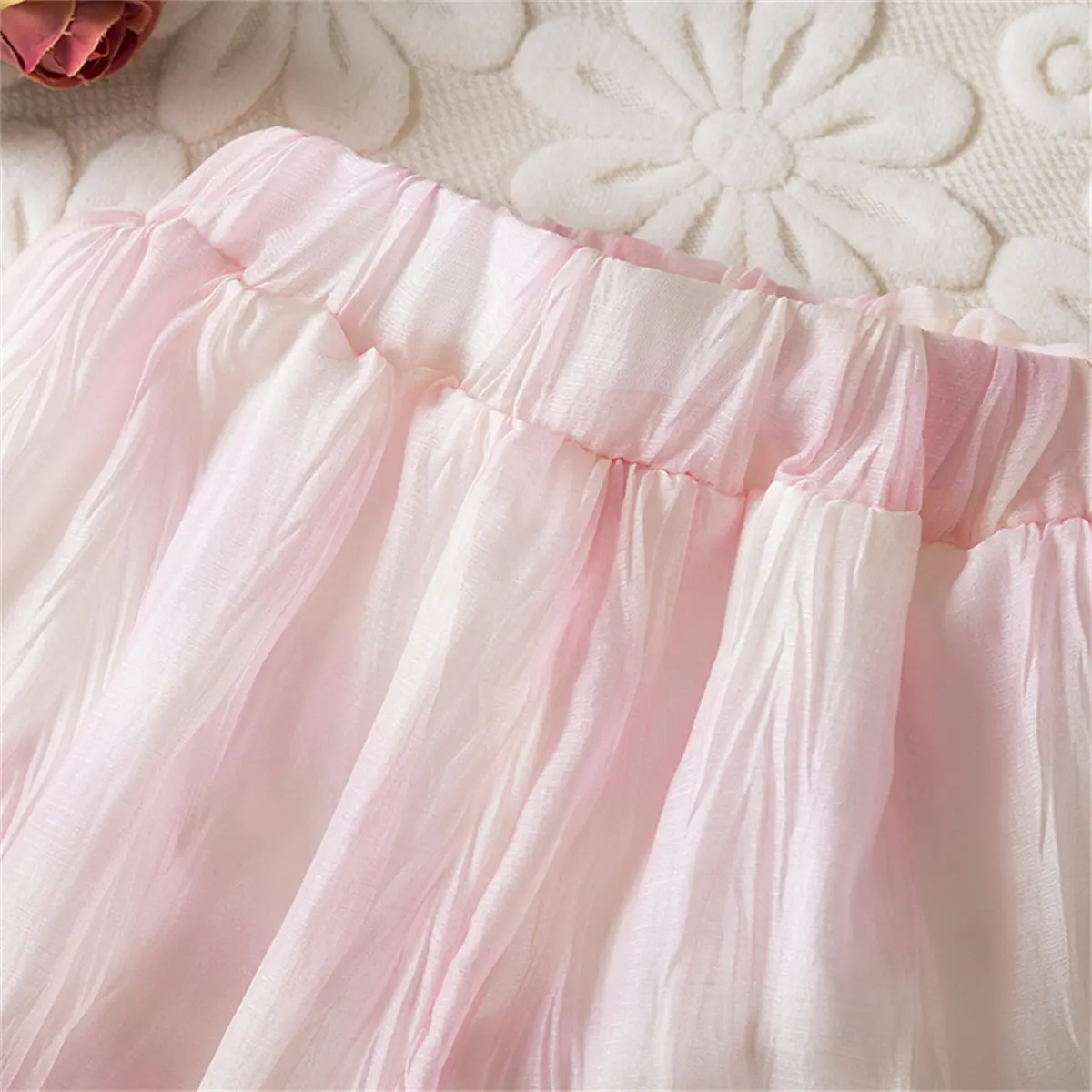2 Pieces Set Baby Clothes Summer New Sleeveless Camisole Shorts Girl Clothing Solid Color Sweet Bow Sets For Baby