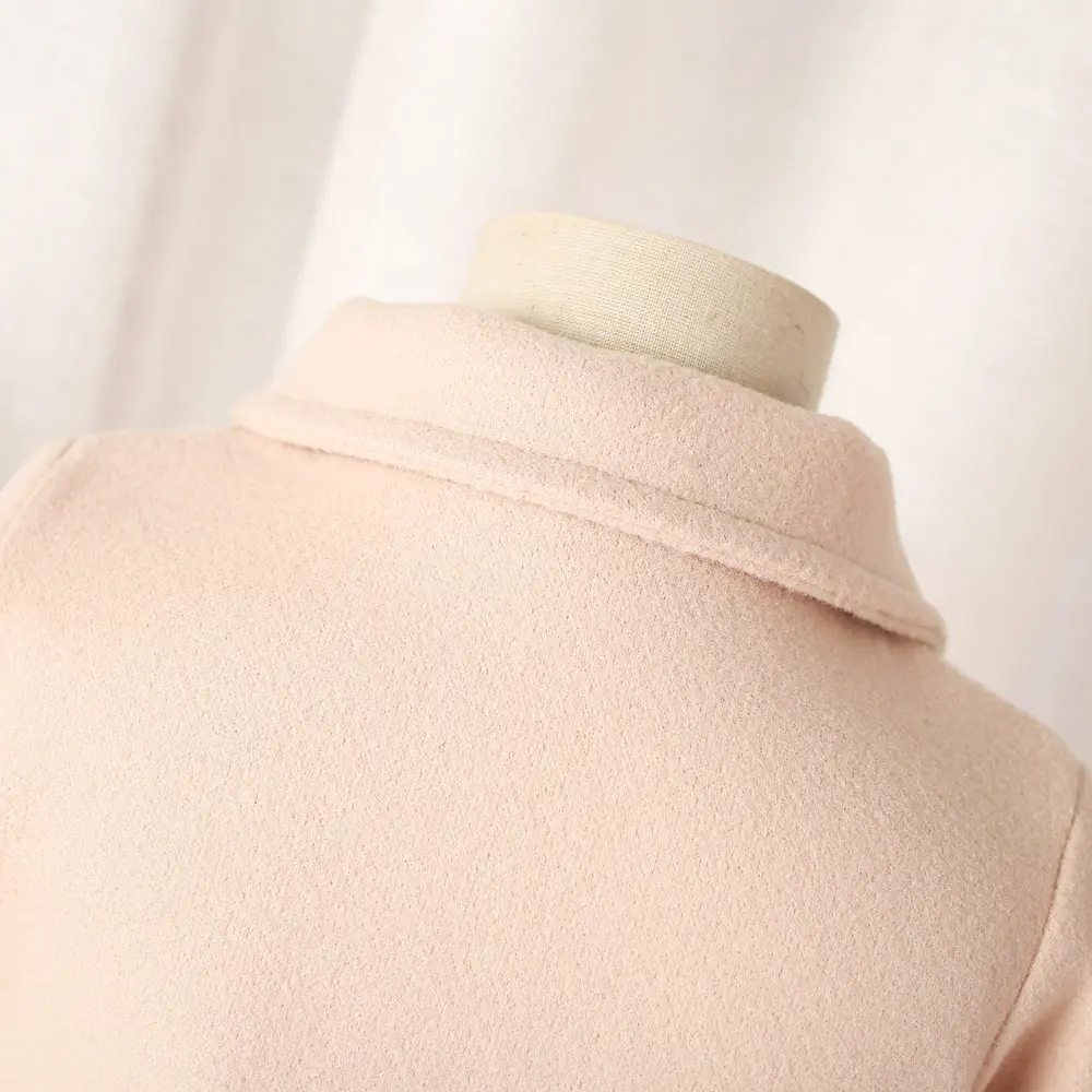 Spring and Autumn Girls' Coat Baby Girls' Solid Color Double Bow Single breasted Decorative Casual Windbreaker Jacket