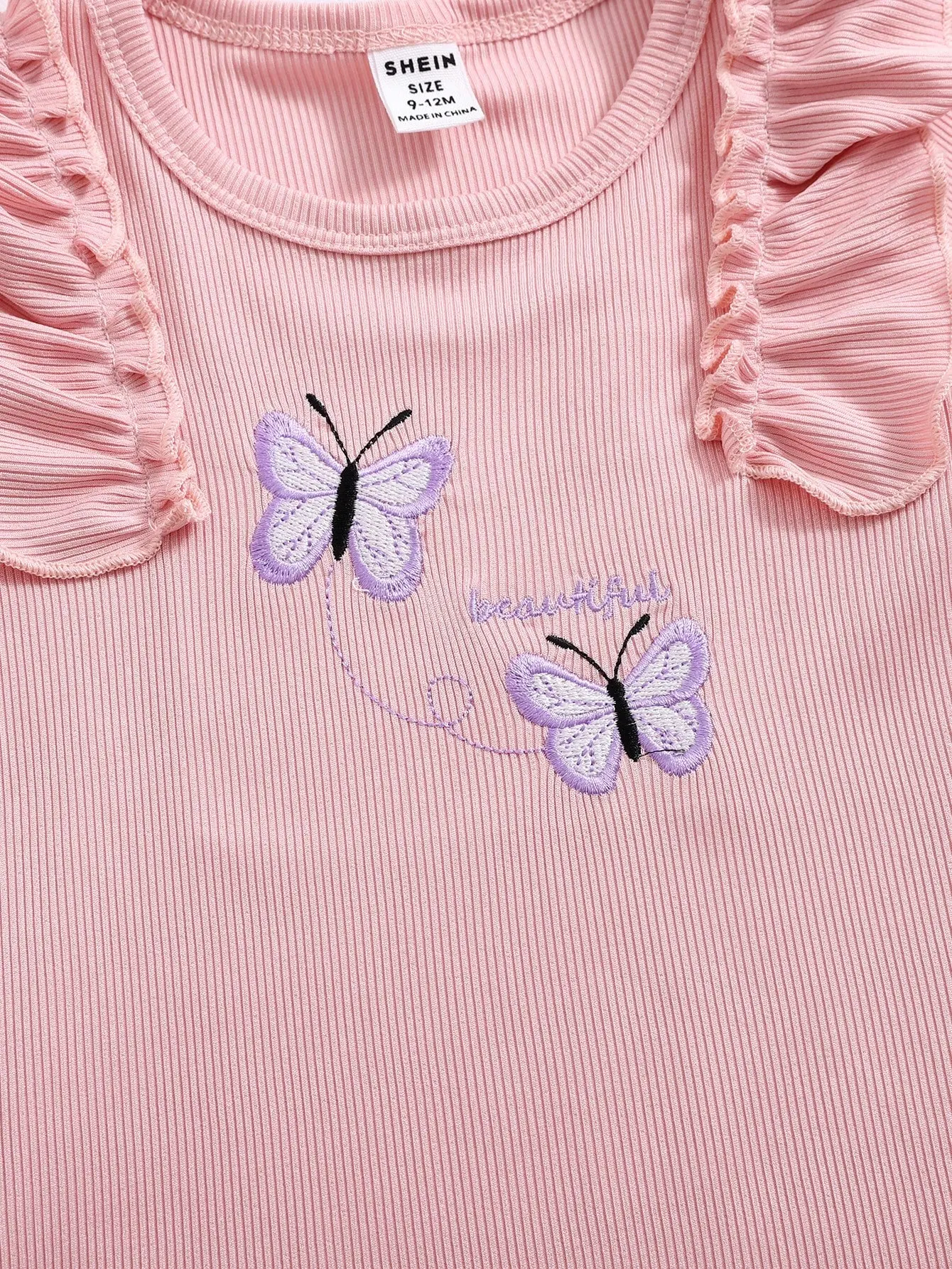A Set Of 6 Pieces Of Solid Color Striped Fly-Sleeved Short-Sleeved Triangular Halberd And Headscarf For Newborns In Summer