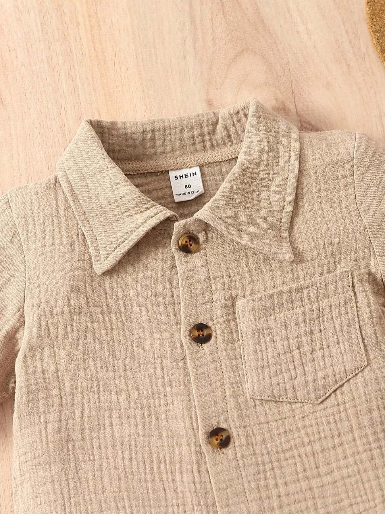 Cotton 2-Piece Summer Baby Boy Khaki Short-Sleeved Shorts Casual Outdoor Everything Simple Comfortable Soft Suit