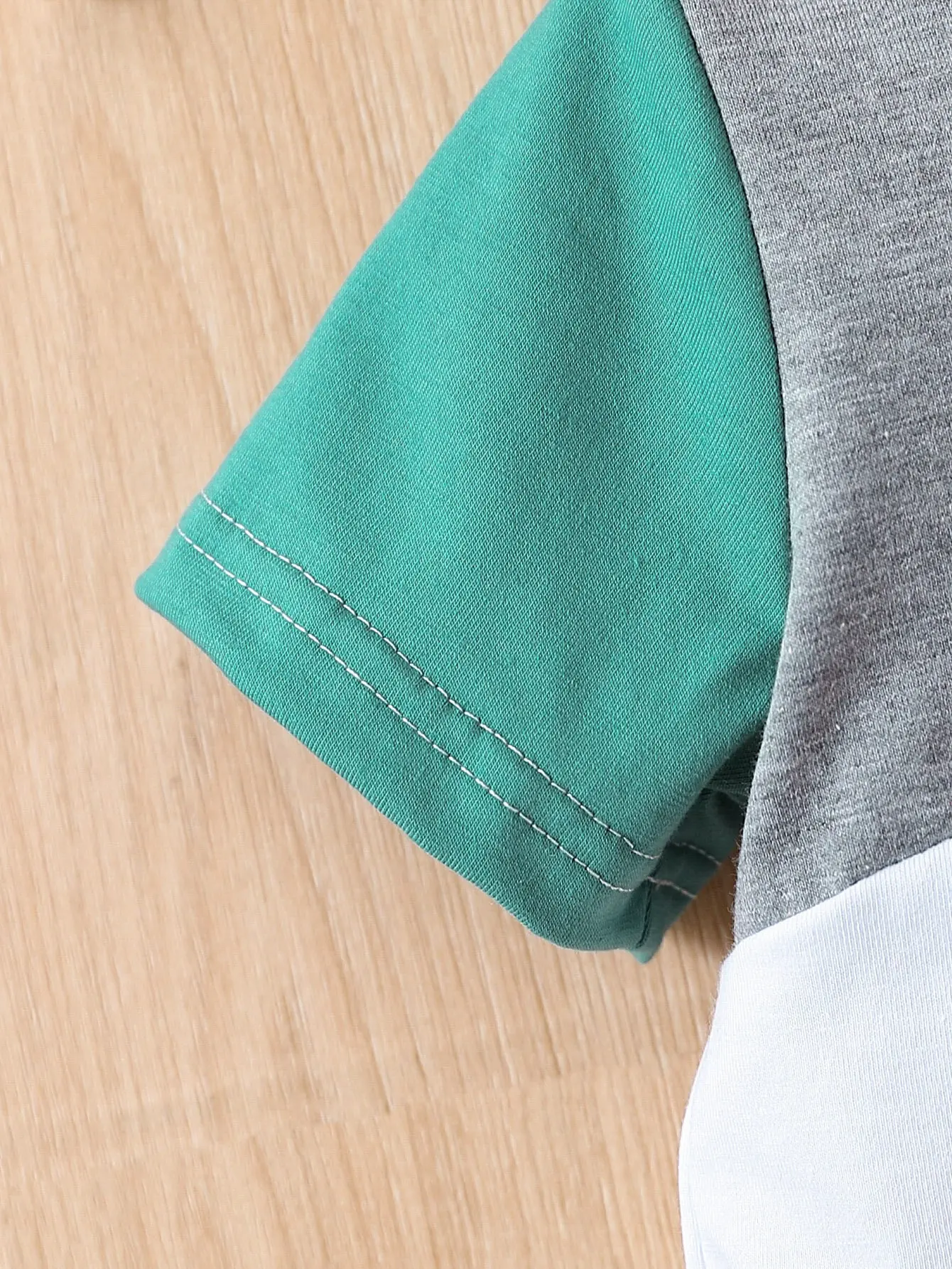 2-Piece Summer Baby Boy Color-Matched Crew-Neck Short-Sleeved Shorts Casual Breathable Comfortable Outdoor Sports Suit