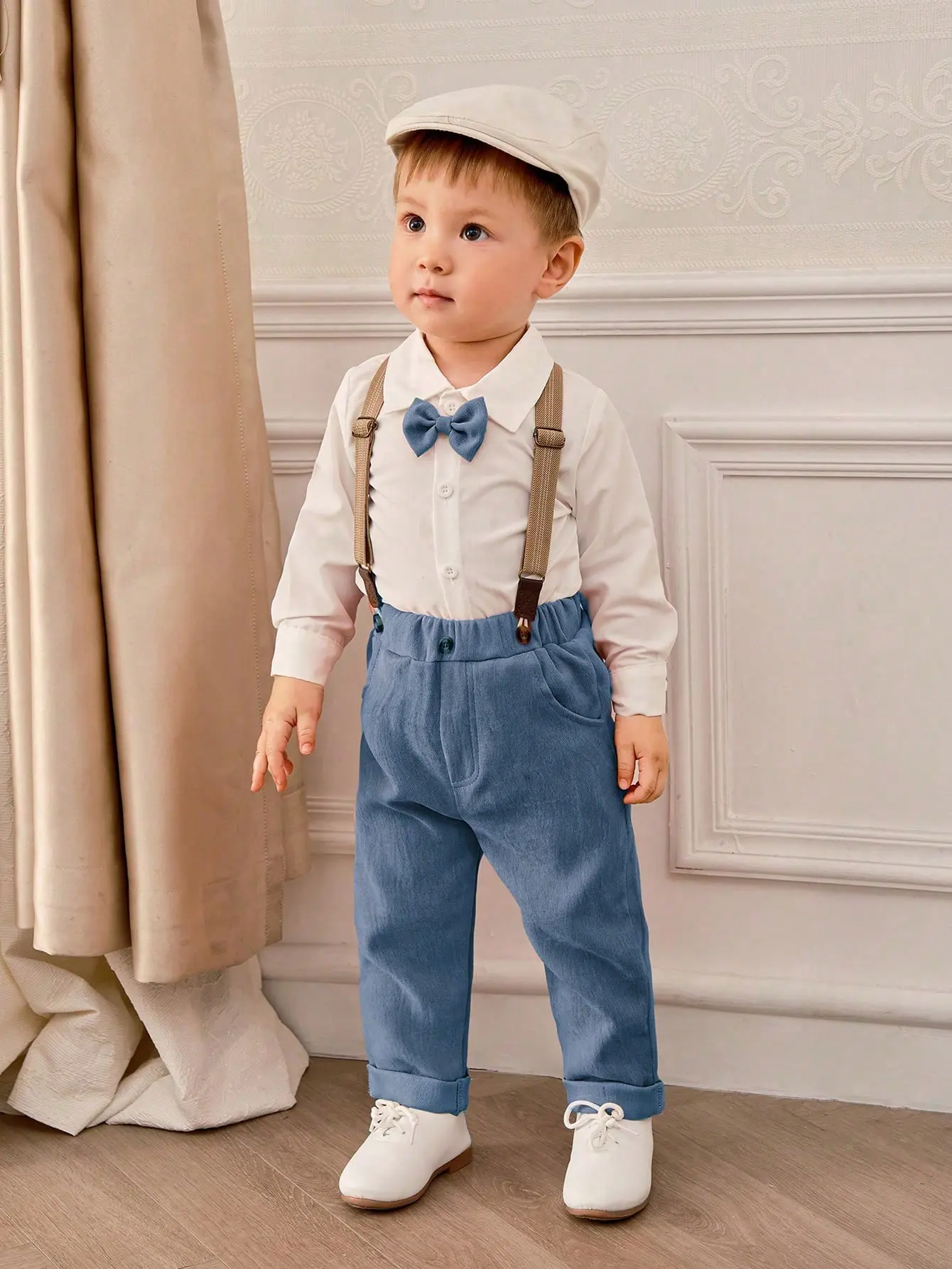 Autumn Baby Boy Gentleman's Suit With Long Sleeves And Long Pants A Comfortable And Soft Gentleman's Suit