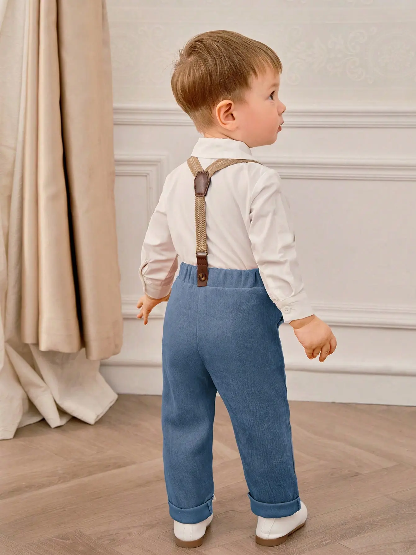 Autumn Baby Boy Gentleman's Suit With Long Sleeves And Long Pants A Comfortable And Soft Gentleman's Suit