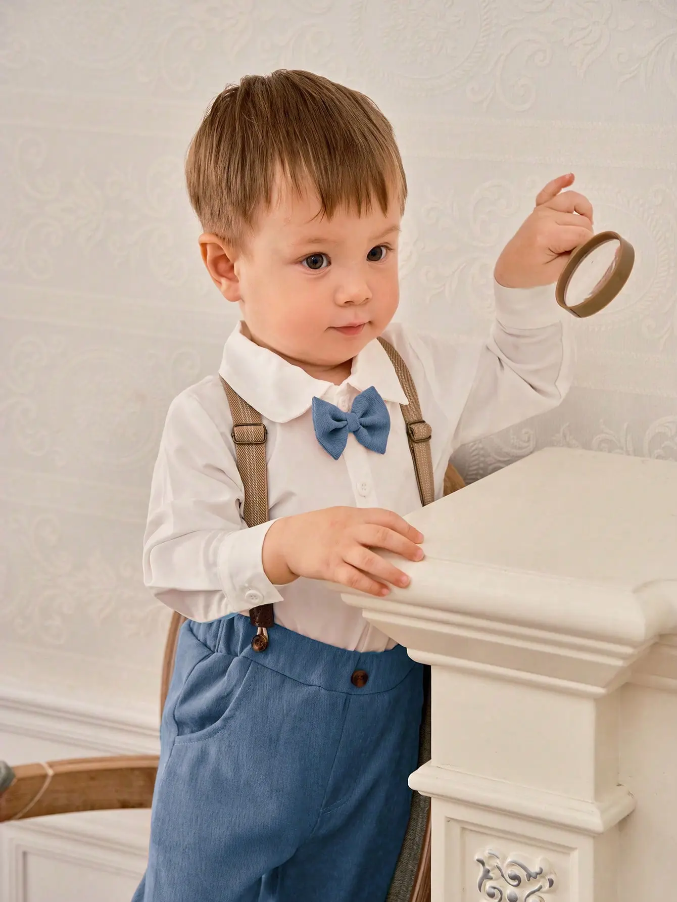 Autumn Baby Boy Gentleman's Suit With Long Sleeves And Long Pants A Comfortable And Soft Gentleman's Suit