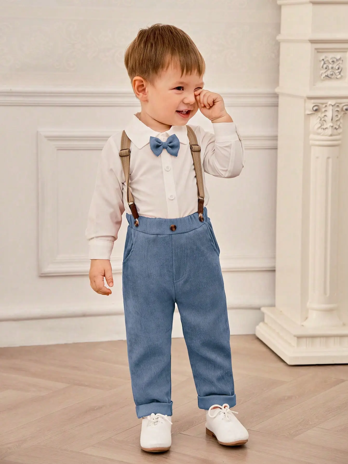 Autumn Baby Boy Gentleman's Suit With Long Sleeves And Long Pants A Comfortable And Soft Gentleman's Suit