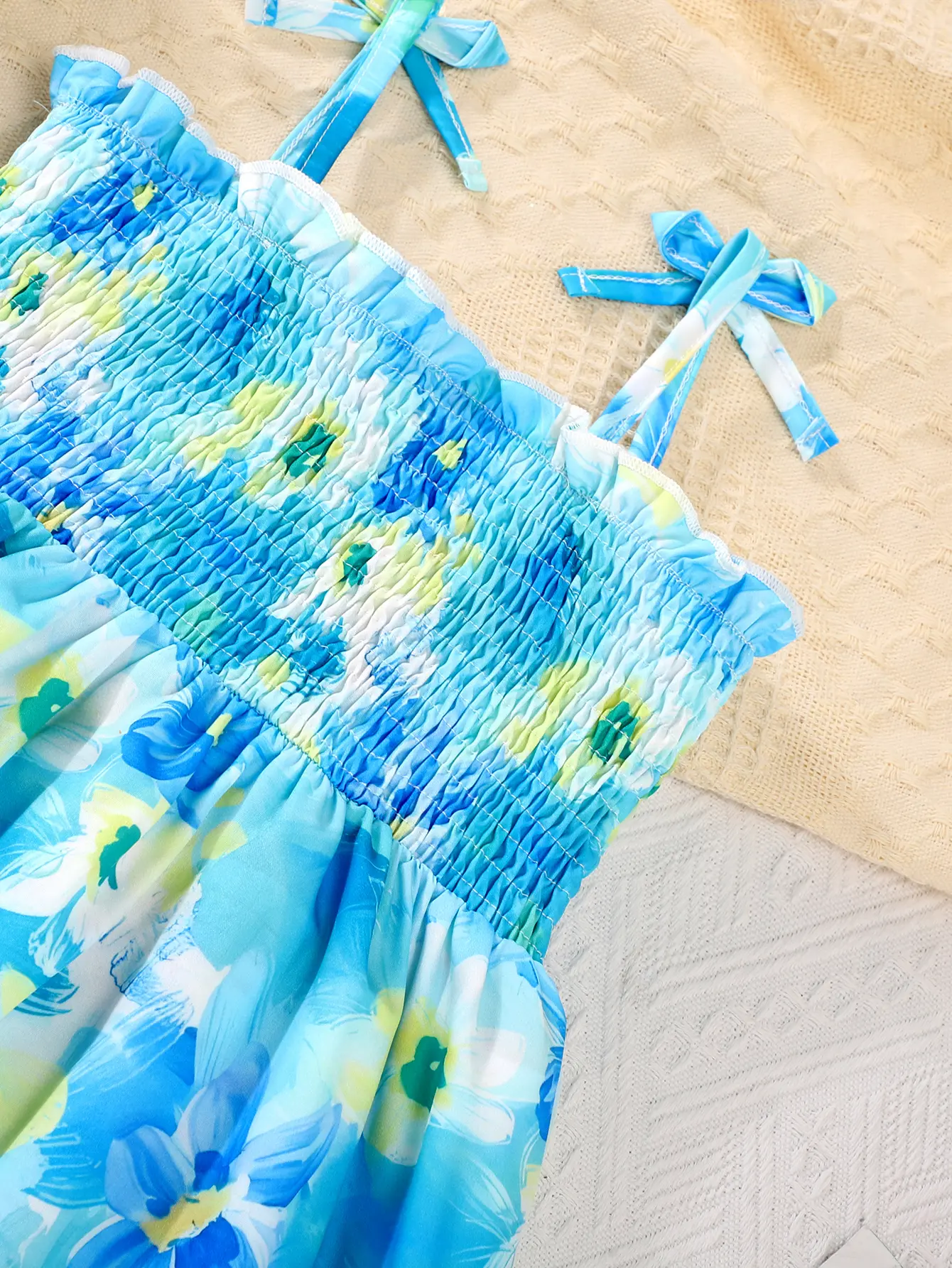 Summer Girls' Dress Summer Thin Children's Halter Dress Colorful Printed Long Dress Little Girl Princess Dress