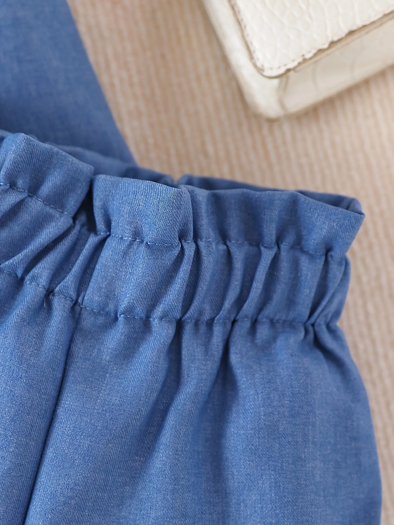 2 Sets Summer Baby Girls New Casual Fashion Cute Comfortable Imitation Denim Cardigan Flying Sleeve + Casual High-Waisted Shorts