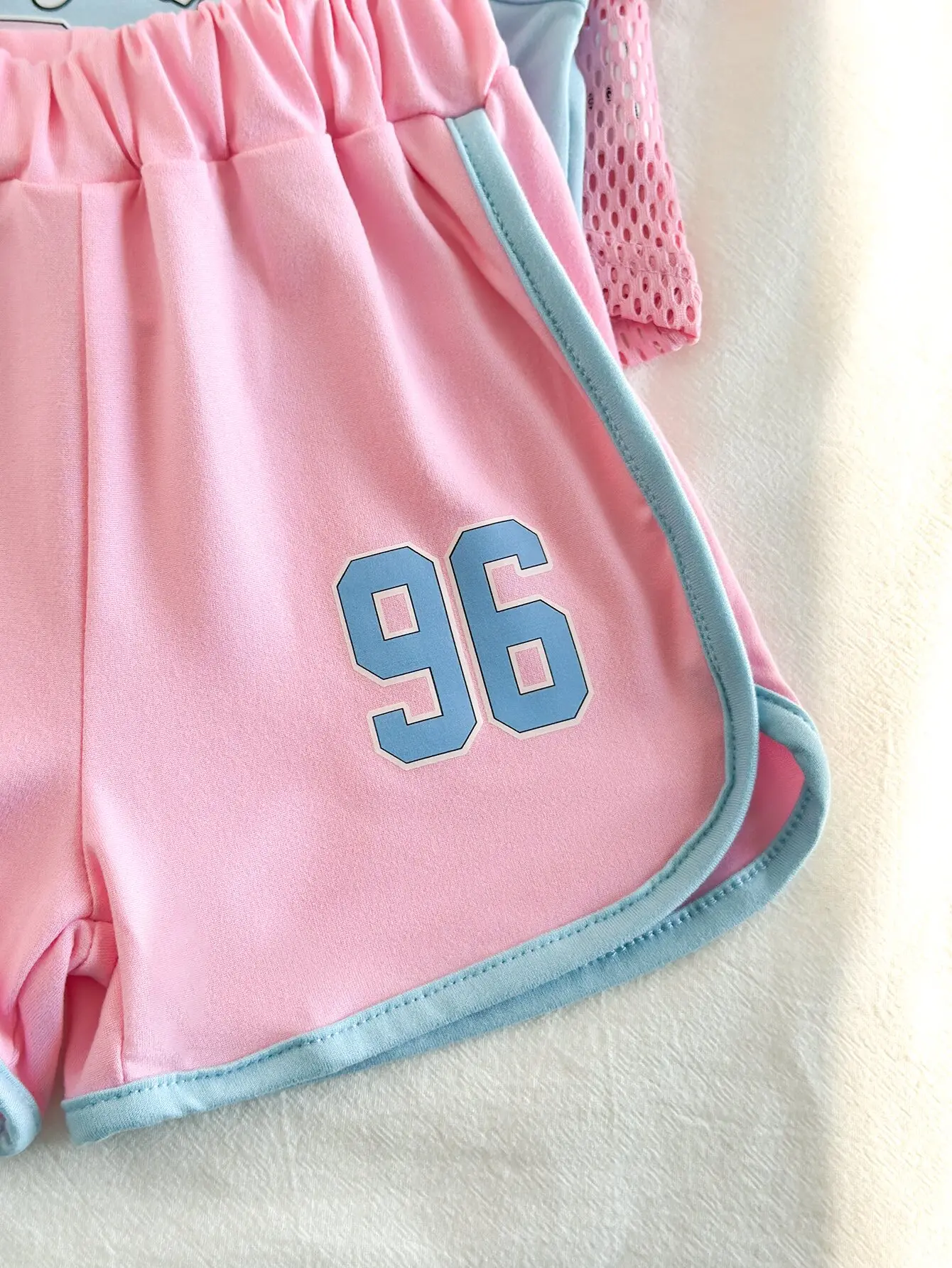 Outdoor Sports Clothes Tennis Clothes Running Clothes Basketball Clothes Sweet Cute Loose 3-Piece Set Digital Print Baby Girl