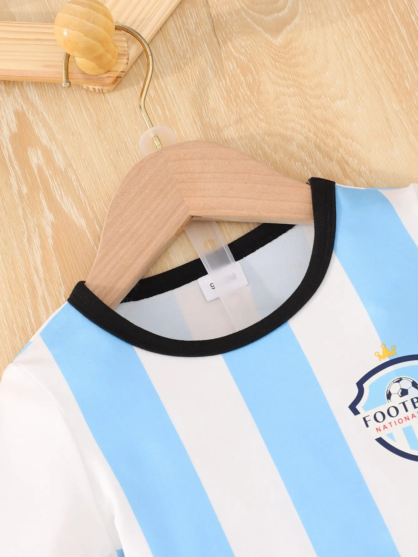 2-Piece Baby Boy Europe Cup Sports Casual Comfortable Fashion Short-Sleeved Shorts Football Jersey Set Cute and Handsome